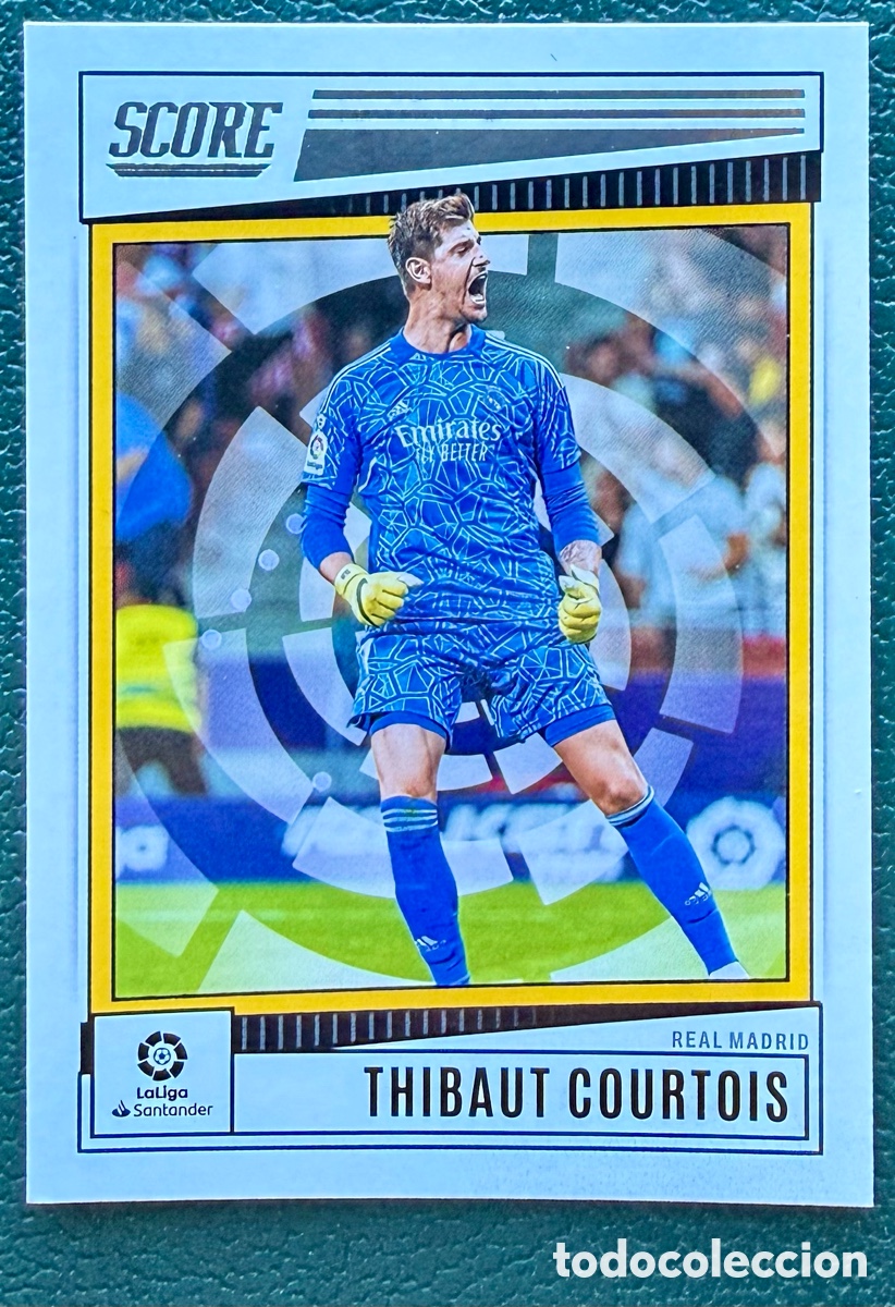 Cromos de f&uacute;tbol: 143 THIBAUT COURTOIS REAL MADRID SCORE LA LIGA 2022 2023 PANINI 22 23