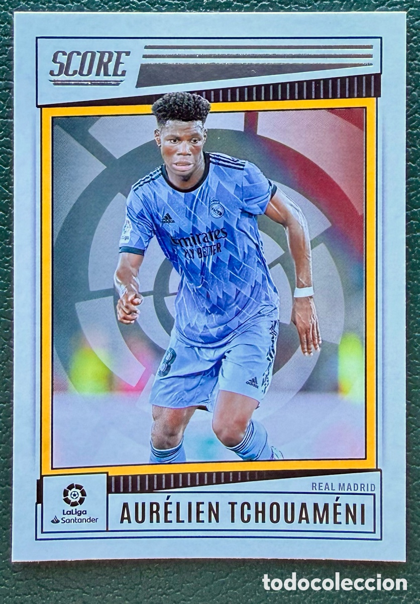 Cromos de f&uacute;tbol: 142 AURELIEN TCHOUAMENI REAL MADRID SCORE LA LIGA 2022 2023 PANINI 22 23