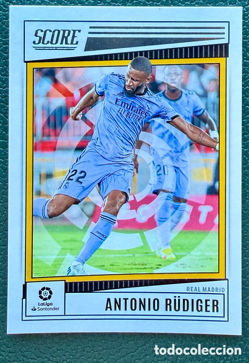 Cromos de f&uacute;tbol: 141 ANTONIO RUDIGER REAL MADRID SCORE LA LIGA 2022 2023 PANINI 22 23