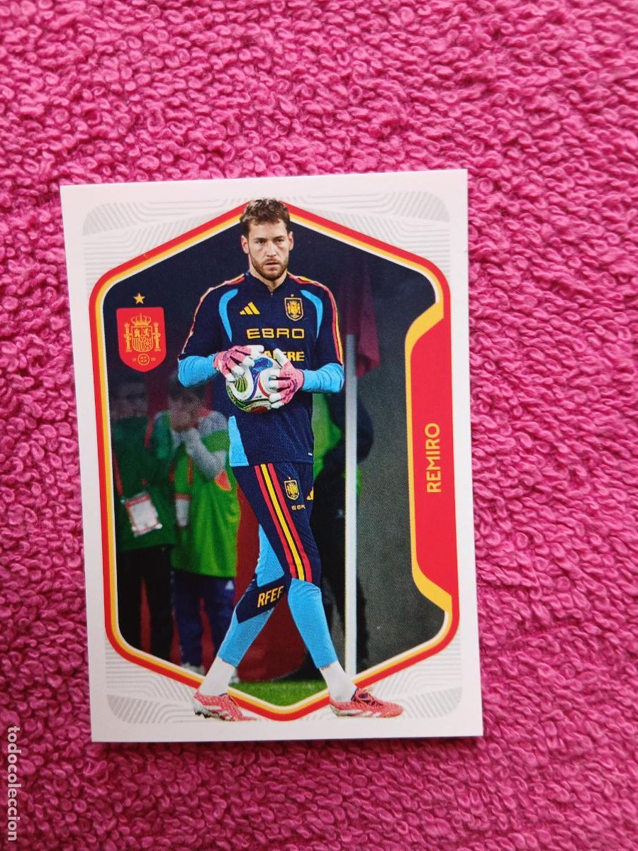 Cromos de f&uacute;tbol: espa&ntilde;a 2026 12 remiro selecci&oacute;n espa&ntilde;ola panini carrefour family mundial de futbol (A)