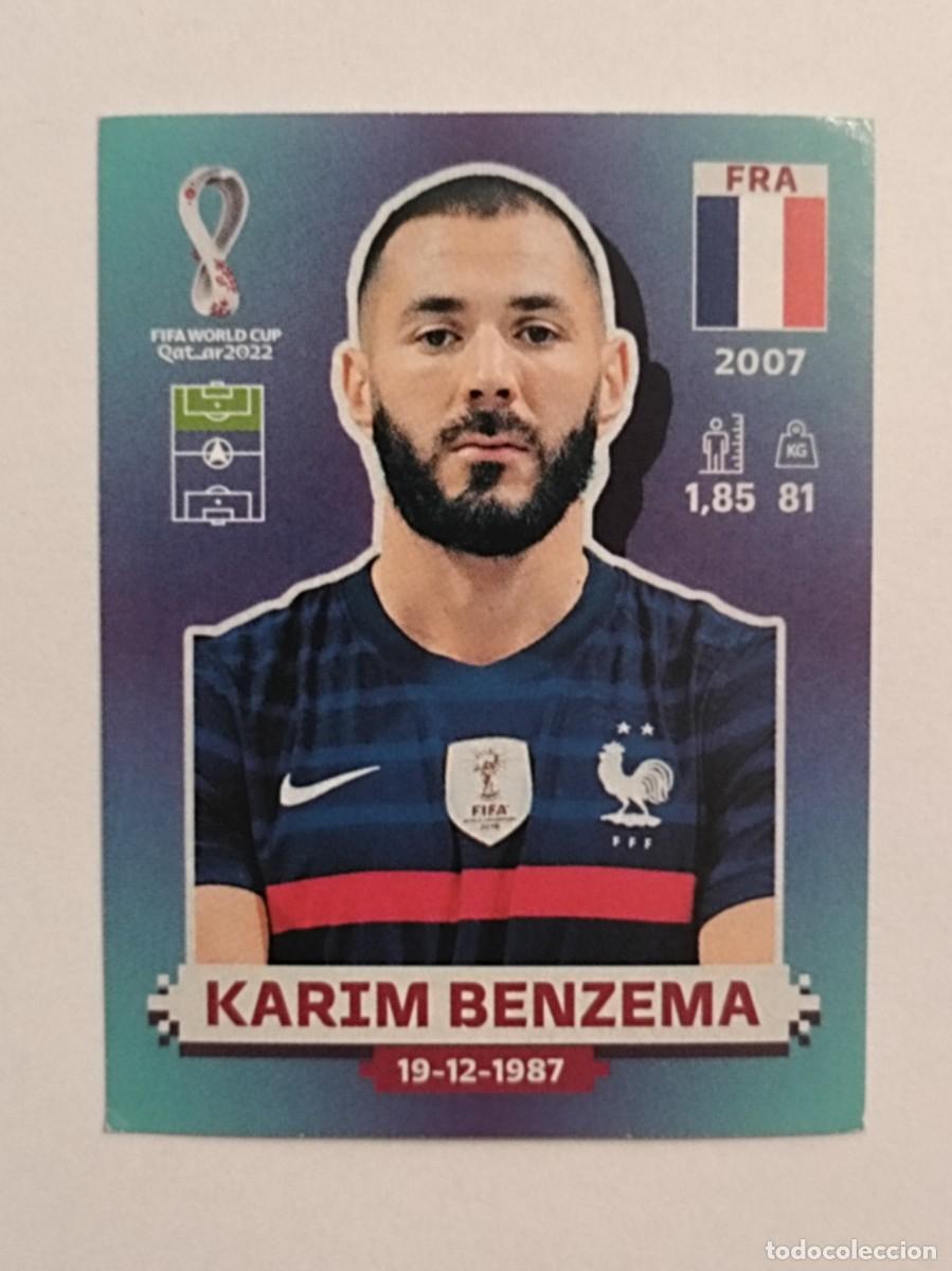 Cromos de f&uacute;tbol: #FRA 16 KARIM BENZEMA (FRANCIA) MUNDIAL QATAR 2022 PANINI