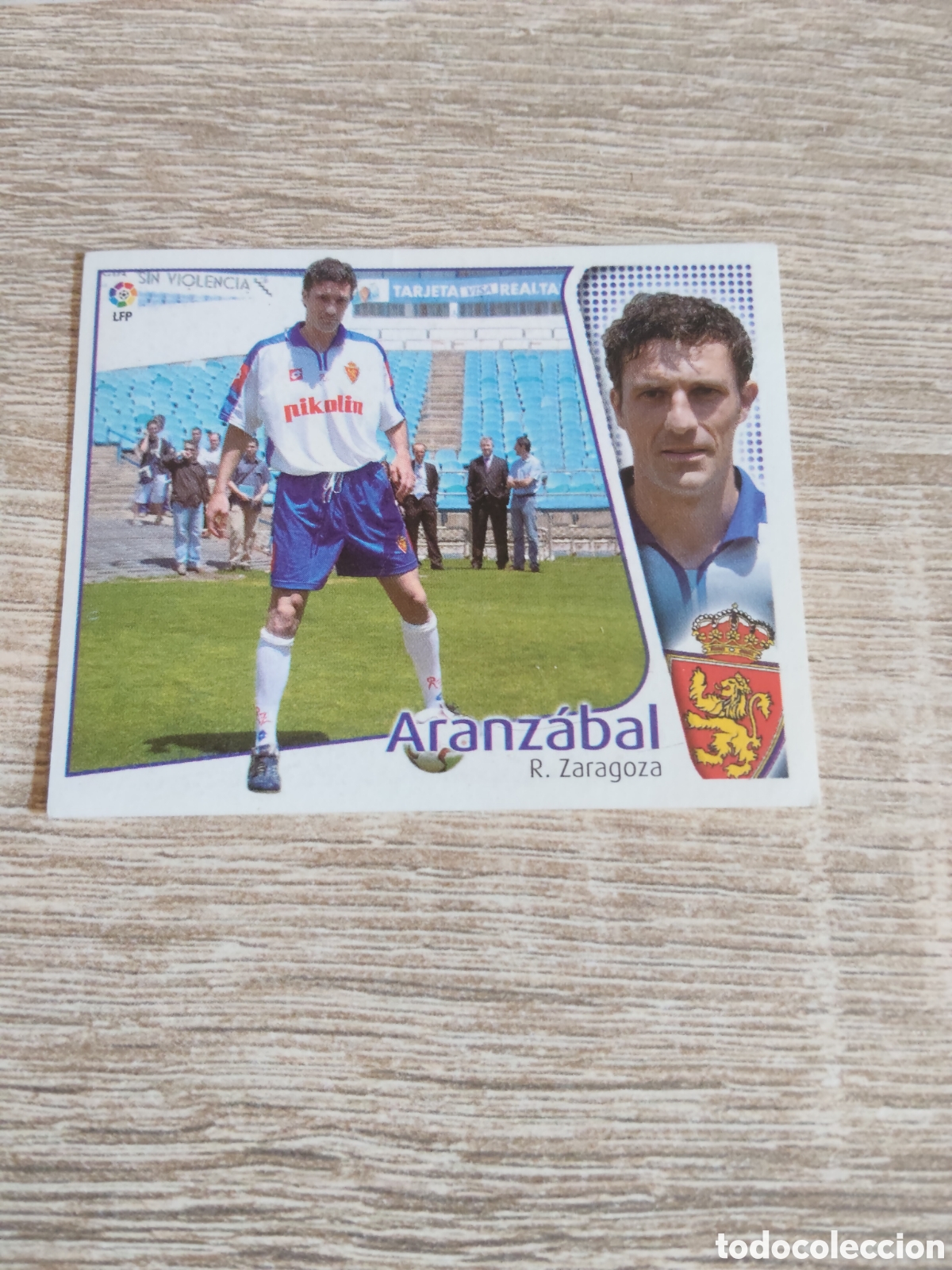 Football Stickers: Aranzabal Real Zaragoza liga 2004 2005 04 05 ediciones este