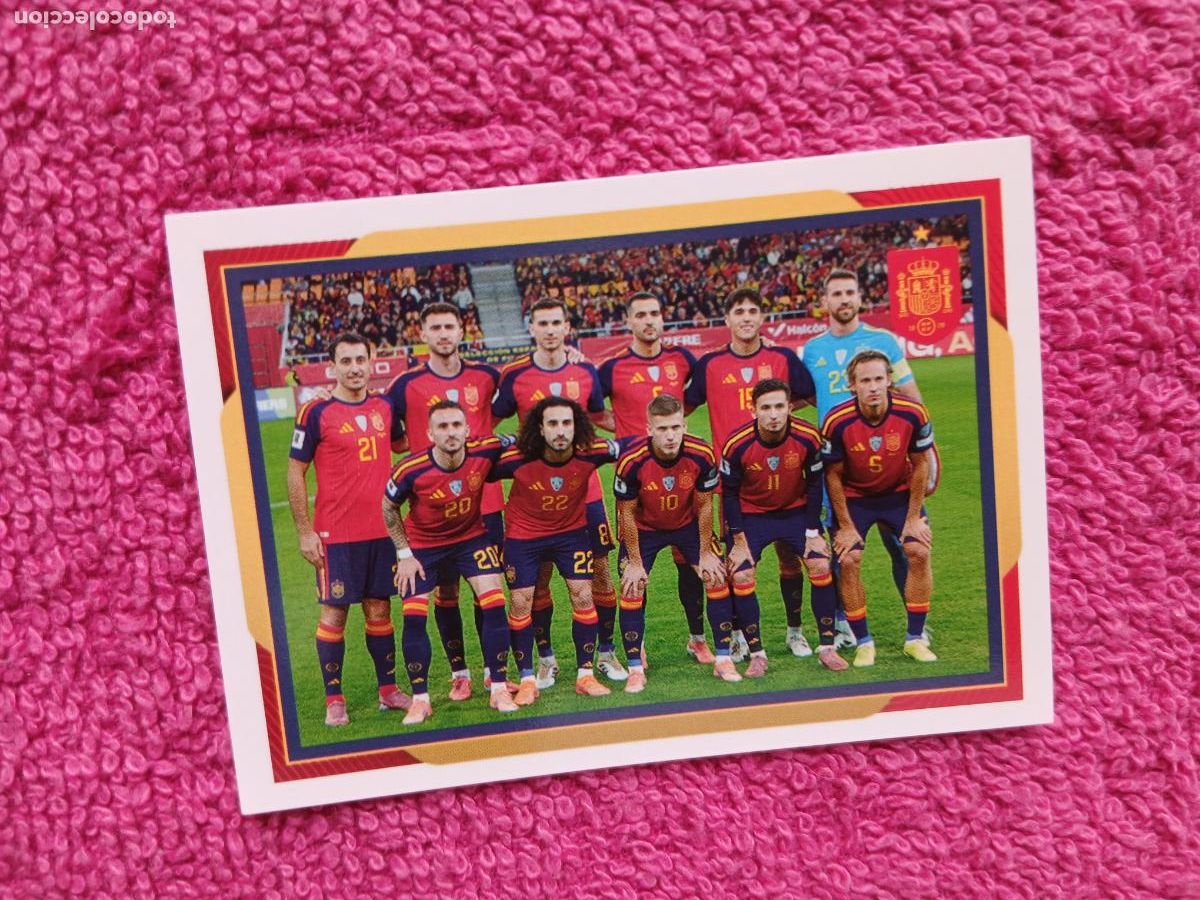 Cromos de f&uacute;tbol: espa&ntilde;a 2026 4 alineaci&oacute;n selecci&oacute;n espa&ntilde;ola panini carrefour family mundial de futbol (A)