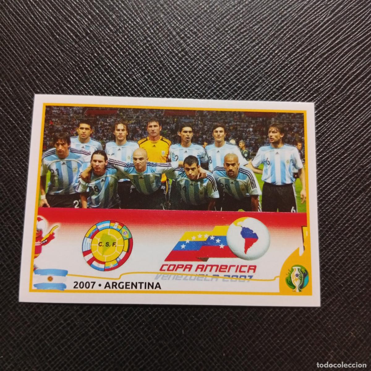 Cromos de f&uacute;tbol: 384 2007 MESSI ARGENTINA ALINEACION PANINI COPA AMERICA BRASIL 2019 CROMO FUTBOL 19 - SIN PEGAR