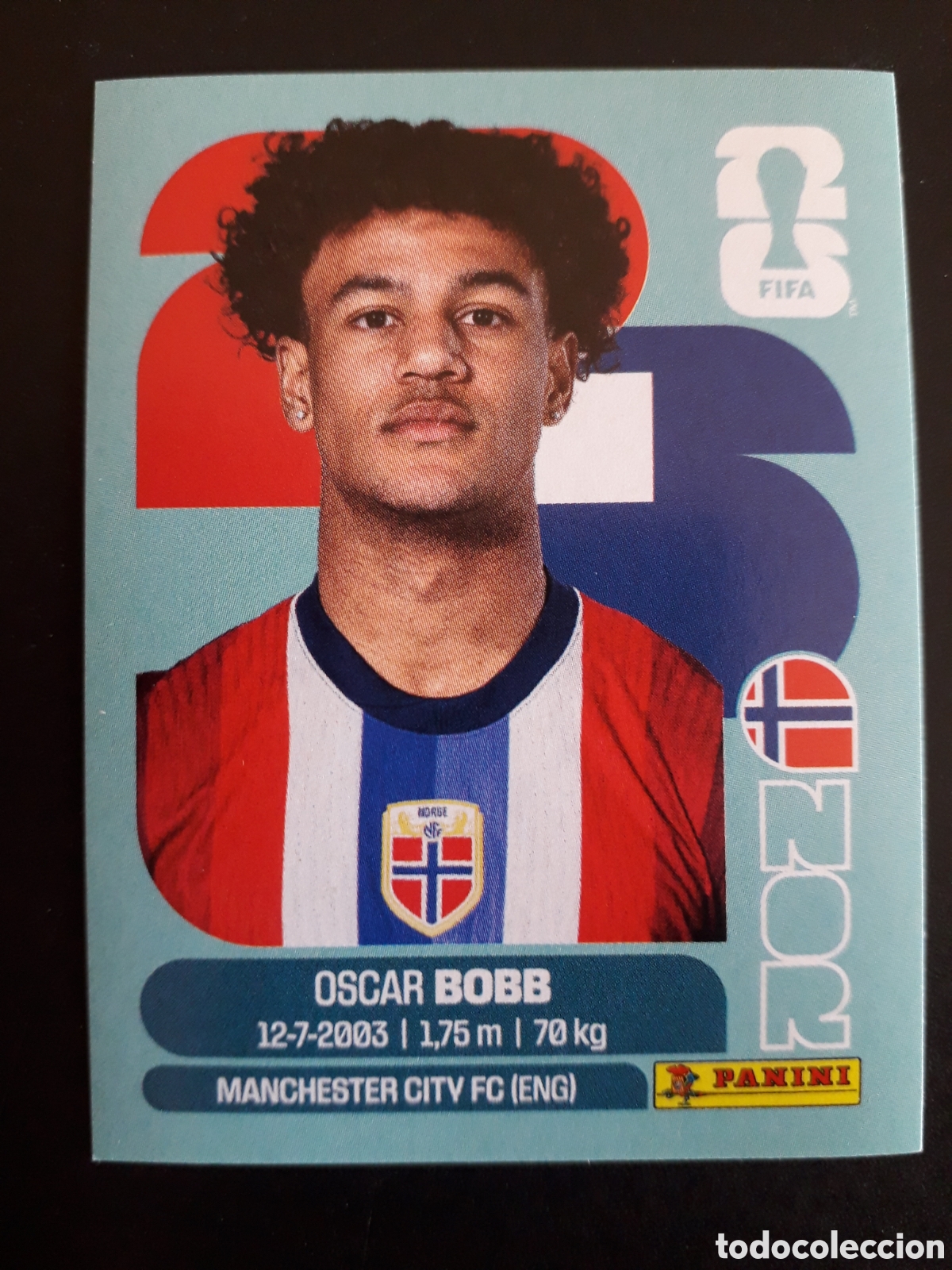 Figurine di Calcio: BOBB NORUEGA NOR 20 MUNDIAL F&Uacute;TBOL 2026 FIFA WORLD CUP PANINI SIN PEGAR PEDIDO M&Iacute;NIMO 3&euro;.
