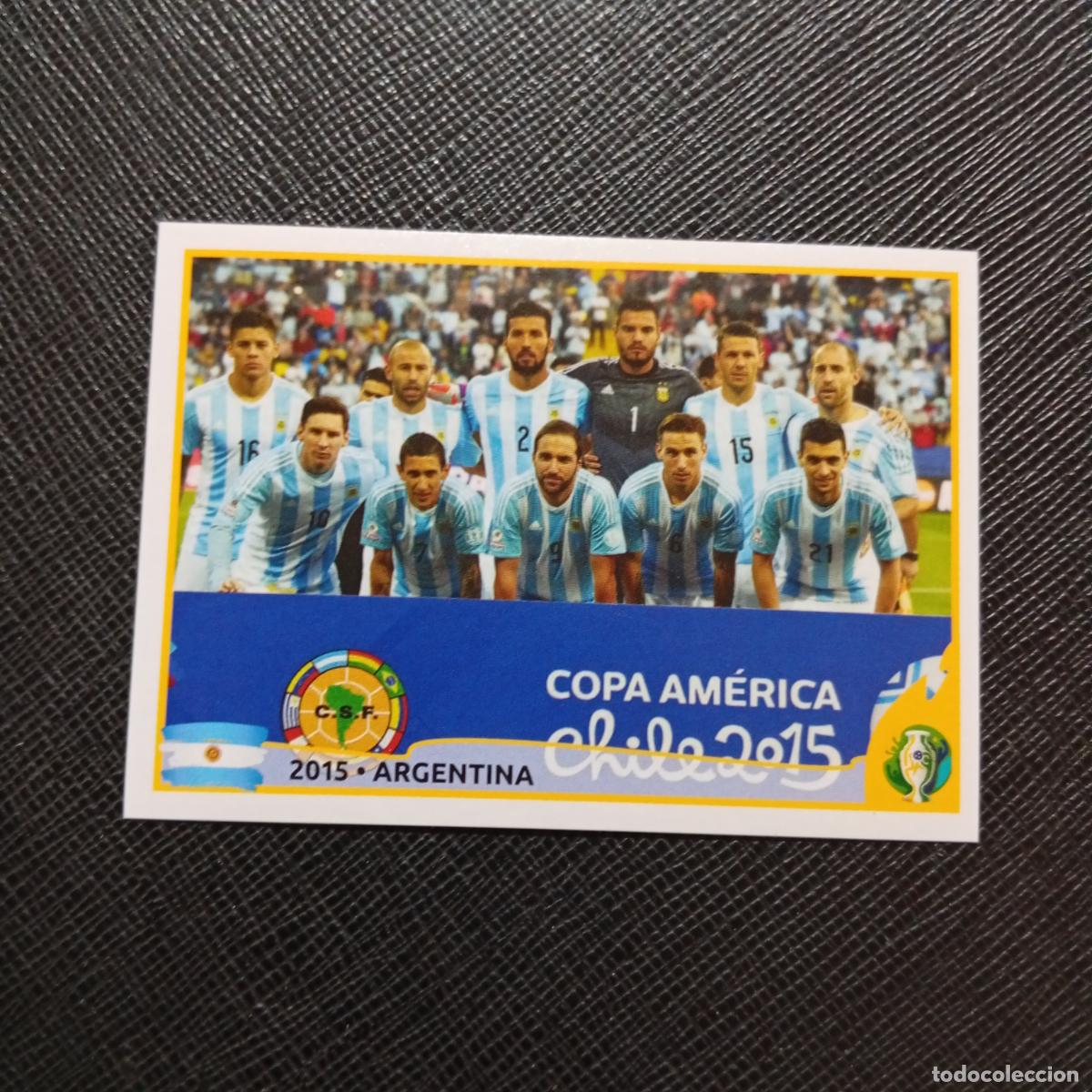 Cromos de f&uacute;tbol: 389 2015 MESSI ARGENTINA ALINEACION PANINI COPA AMERICA BRASIL 2019 CROMO FUTBOL 19 - SIN PEGAR
