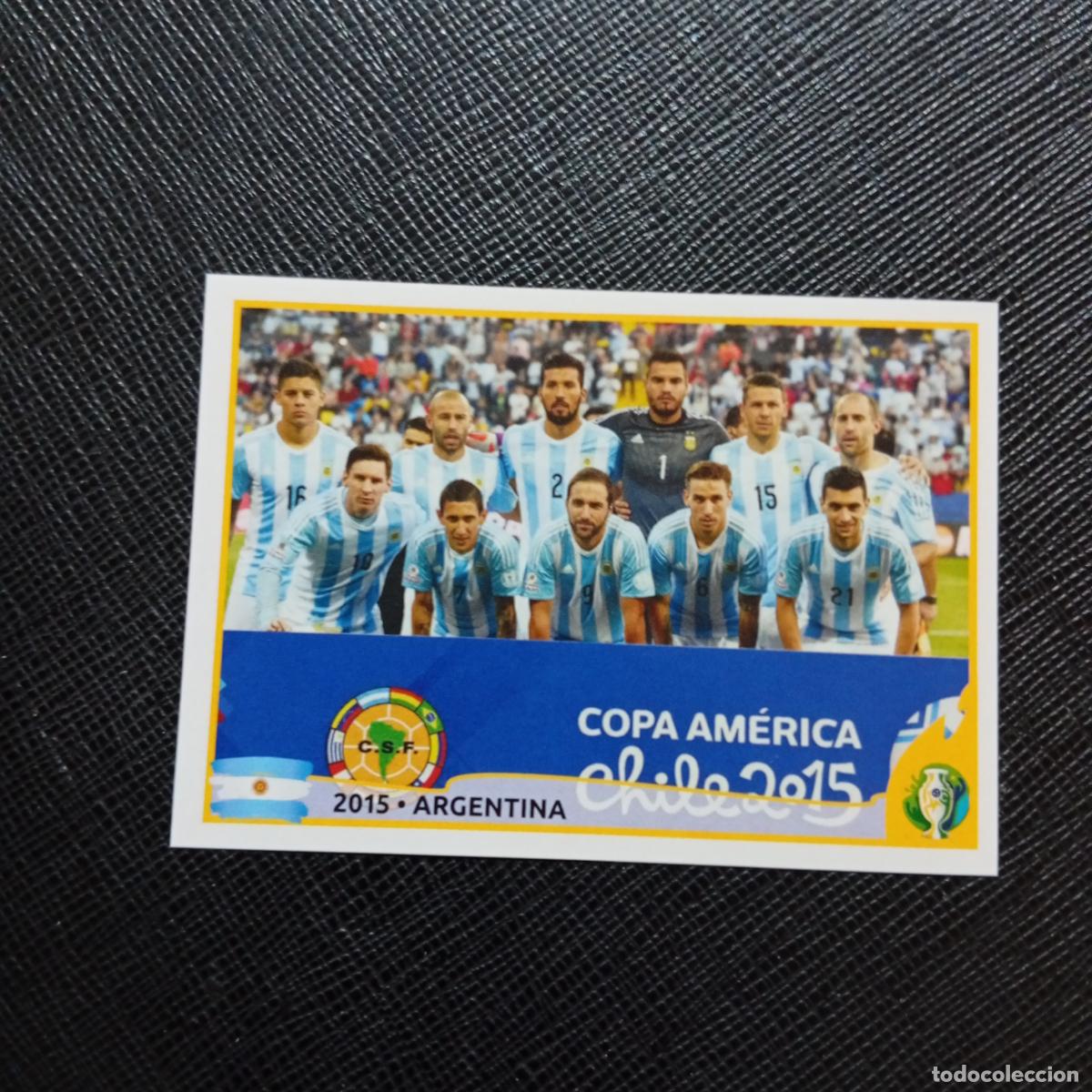 Cromos de f&uacute;tbol: 389 2015 MESSI ARGENTINA ALINEACION PANINI COPA AMERICA BRASIL 2019 CROMO FUTBOL 19 - SIN PEGAR