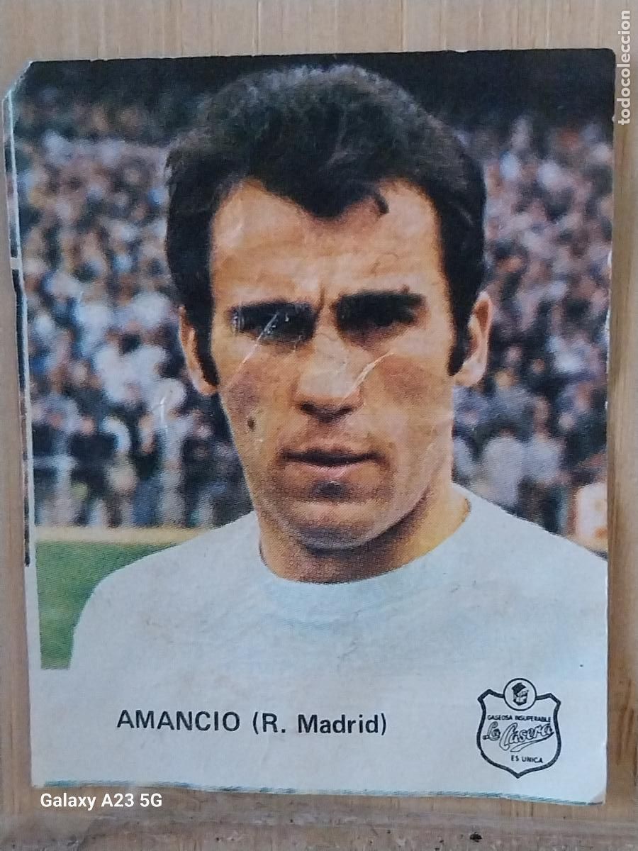 Cromos de f&uacute;tbol: AMANCIO REAL MADRID LIGA 1971 71 72 PROMO LA CASERA GASEOSA ED FHER ORIGINAL