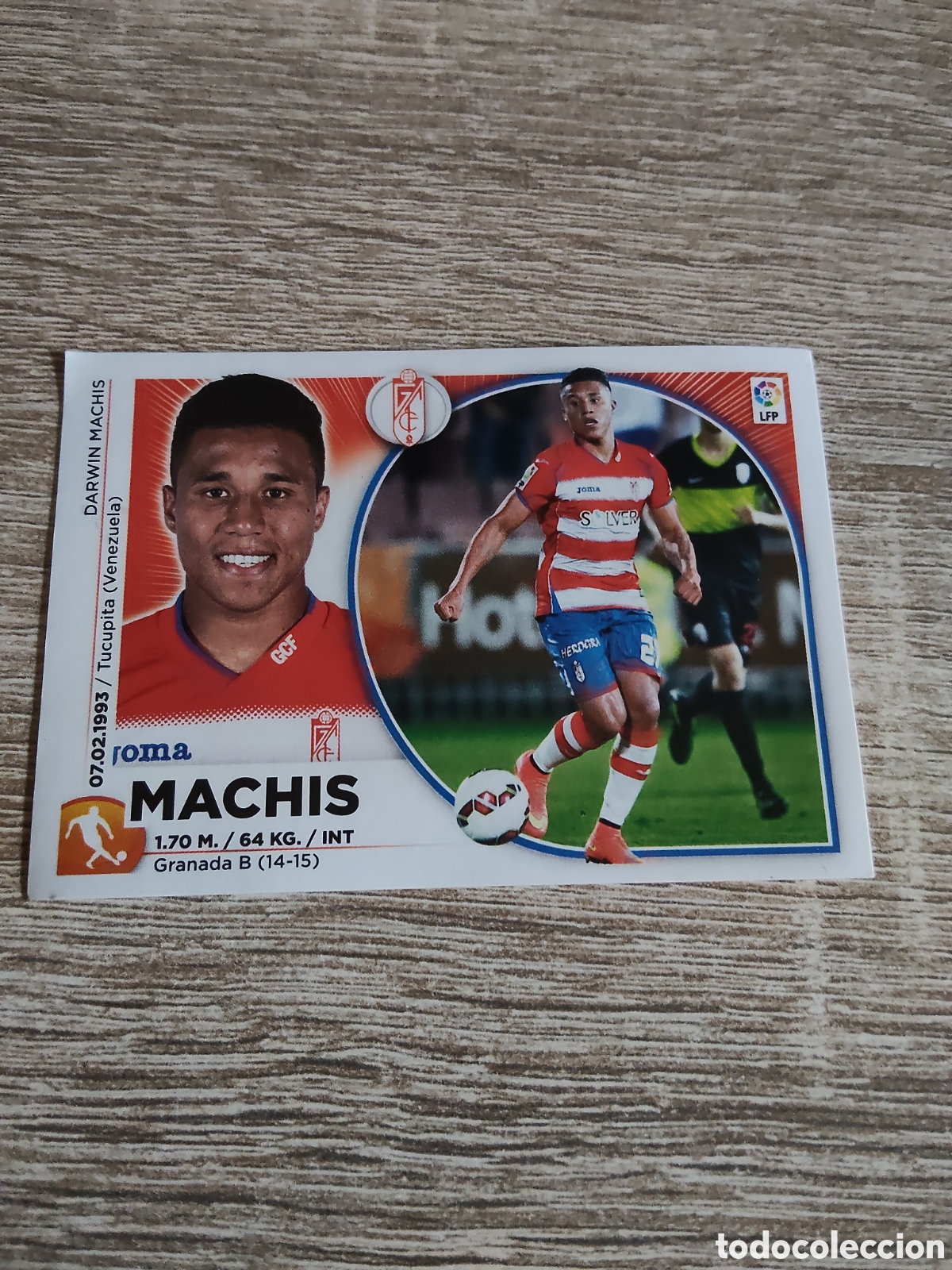 Fu&szlig;ball-Sticker: Machis coloca Granada liga 2014 2015 14 15 ediciones este