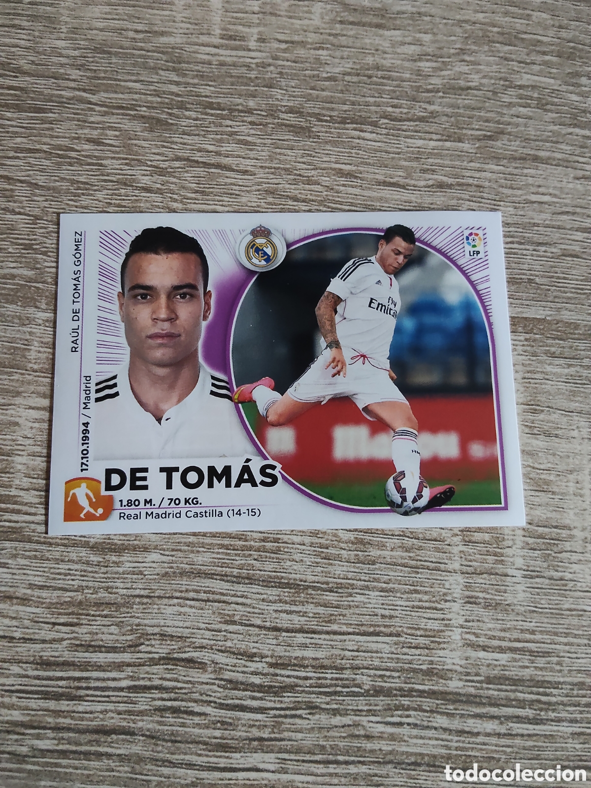 Fu&szlig;ball-Sticker: De Tom&aacute;s coloca Real Madrid liga 2014 2015 14 15 ediciones este