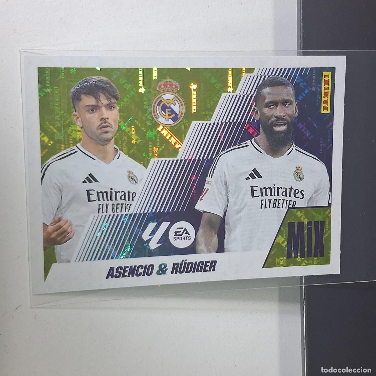 Fu&szlig;ball-Sticker: D3 3 ASENCIO RUDIGER REAL MADRID MIX LIGA ESTE 2025 2026 25 26 PANINI STICKERS CROMOS
