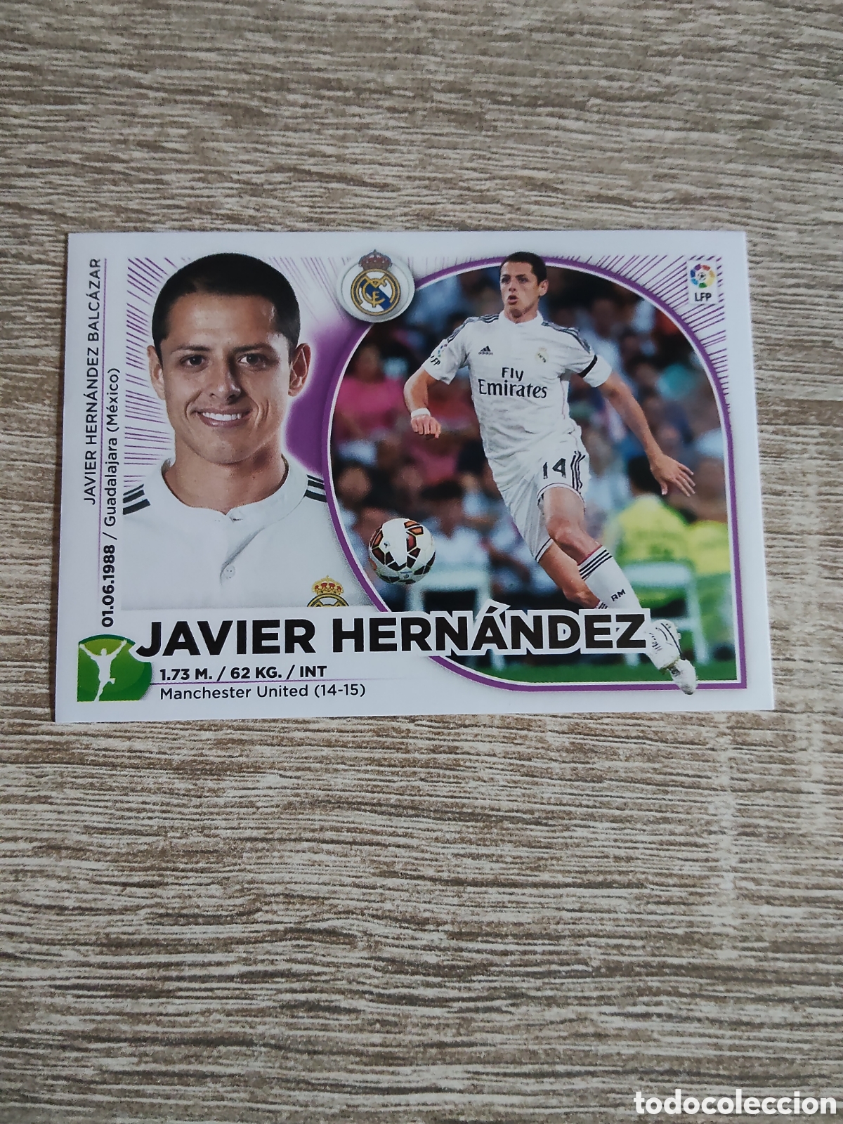 Fu&szlig;ball-Sticker: Javier Hern&aacute;ndez Real Madrid liga 2014 2015 14 15 ediciones este