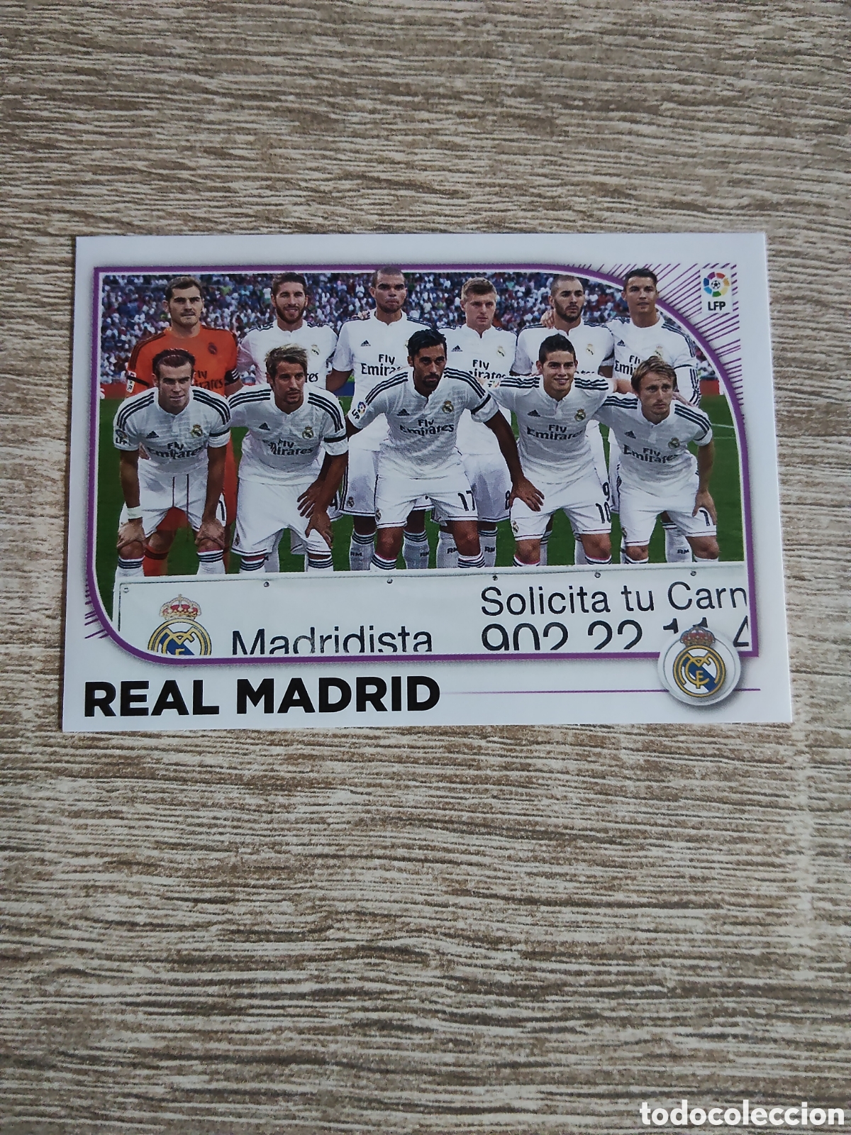Fu&szlig;ball-Sticker: Alineaci&oacute;n/equipo Real Madrid liga 2014 2015 14 15 ediciones este