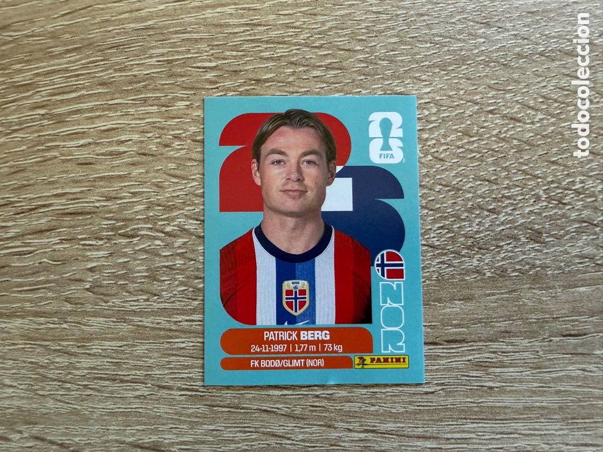 Cromos de f&uacute;tbol: NOR 14 PATRICK BERG PANINI STICKER FIFA WORLD CUP 2026 26 NORUEGA