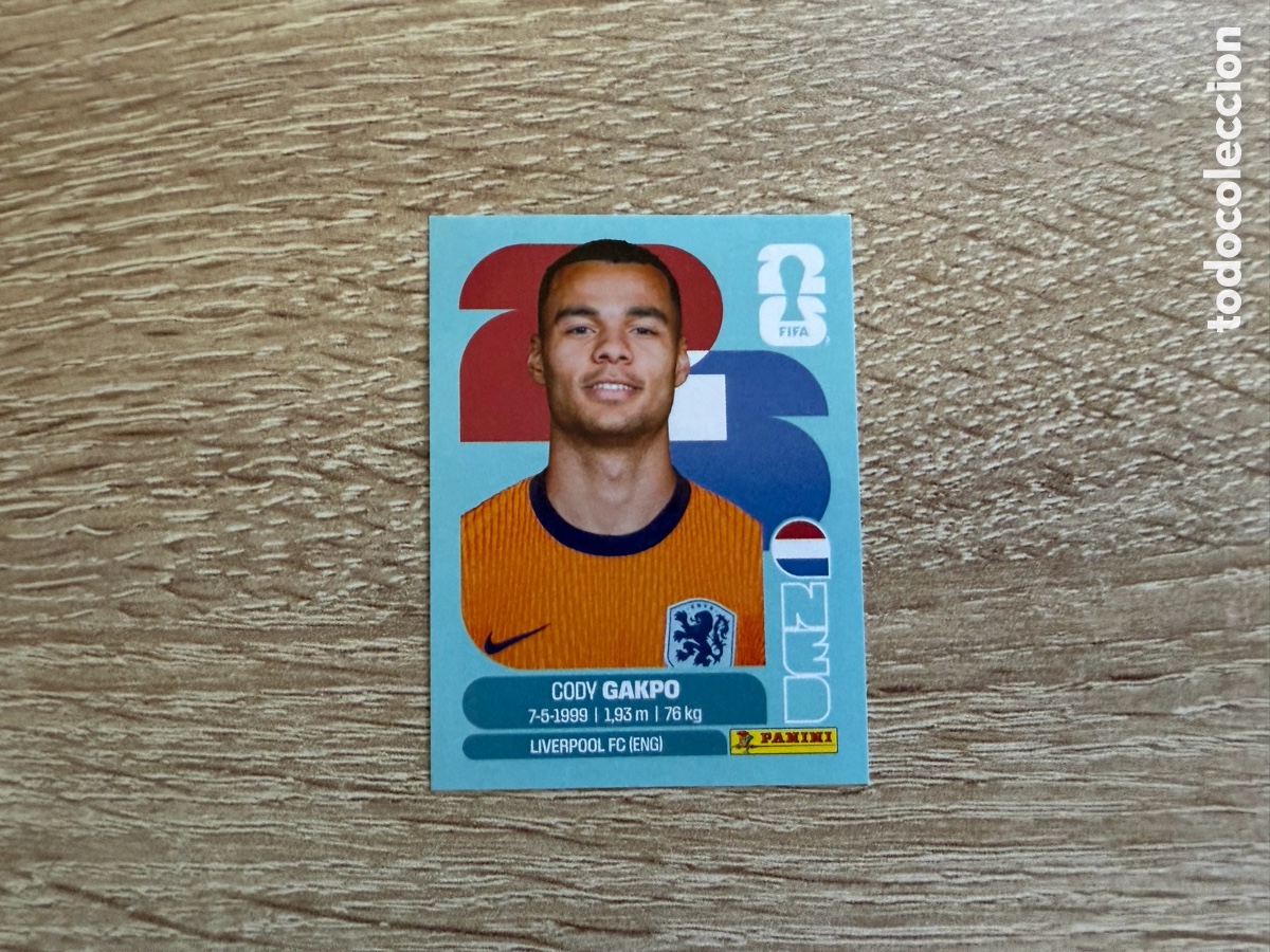 Cromos de f&uacute;tbol: NED 20 CODY GAKPO PANINI STICKER FIFA WORLD CUP 2026 26 PA&Iacute;SES BAJOS HOLANDA