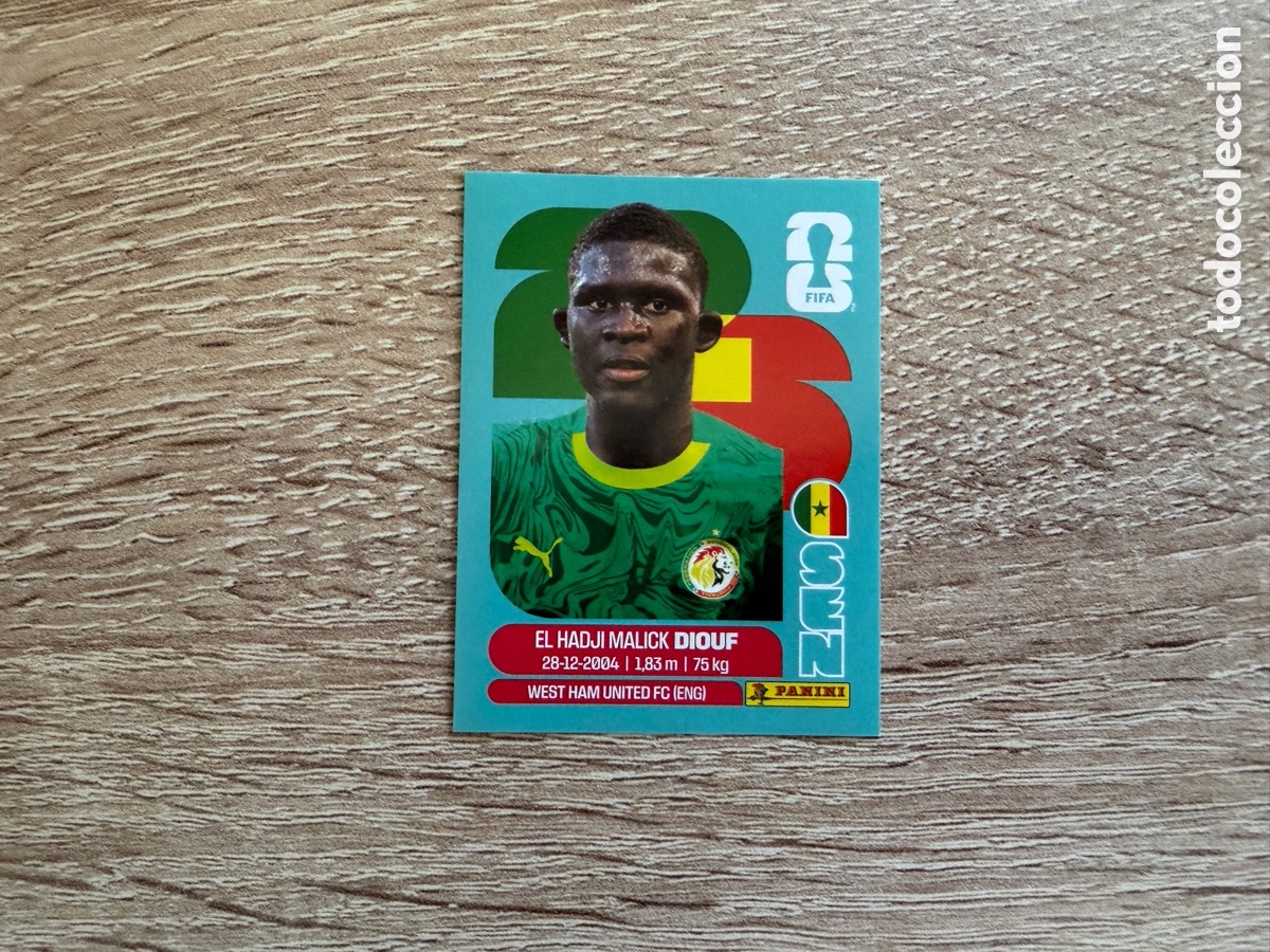 Cromos de f&uacute;tbol: SEN 7 PAPE MATAR SARR PANINI STICKER FIFA WORLD CUP 2026 26 SENEGAL