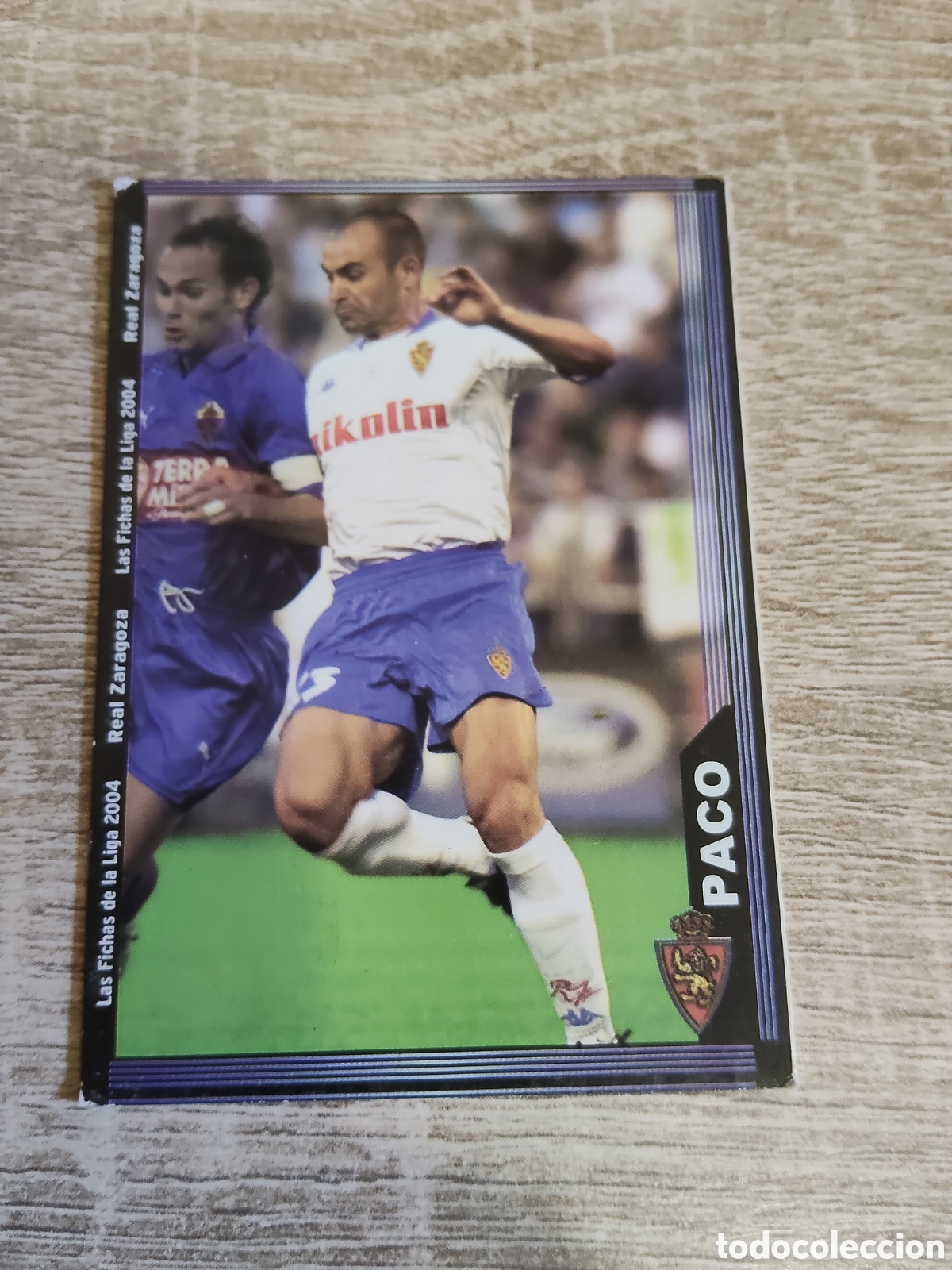 Fu&szlig;ball-Sticker: Mundicromo las fichas de la liga 2004 494 Paco Real Zaragoza