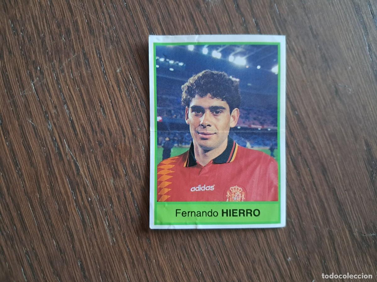 Cromos de f&uacute;tbol: cromo adhesivo de bollycao, selecci&oacute;n espa&ntilde;ola de futbol, USA 1994, Fernando Hierro, sin pegar.