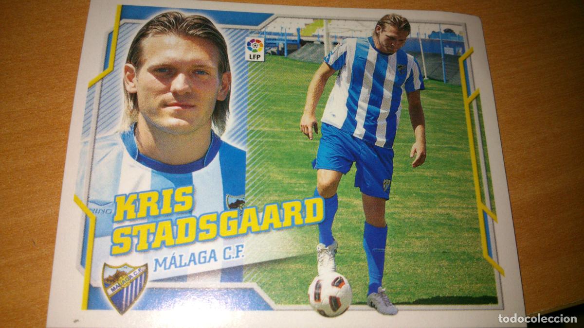 Fu&szlig;ball-Sticker: EDICIONES ESTE 2010 2011 10 11 COLOCA N&ordm; 7 B 7B KRIS STADSGAARD MALAGA NUEVO NUNCA PEGADO