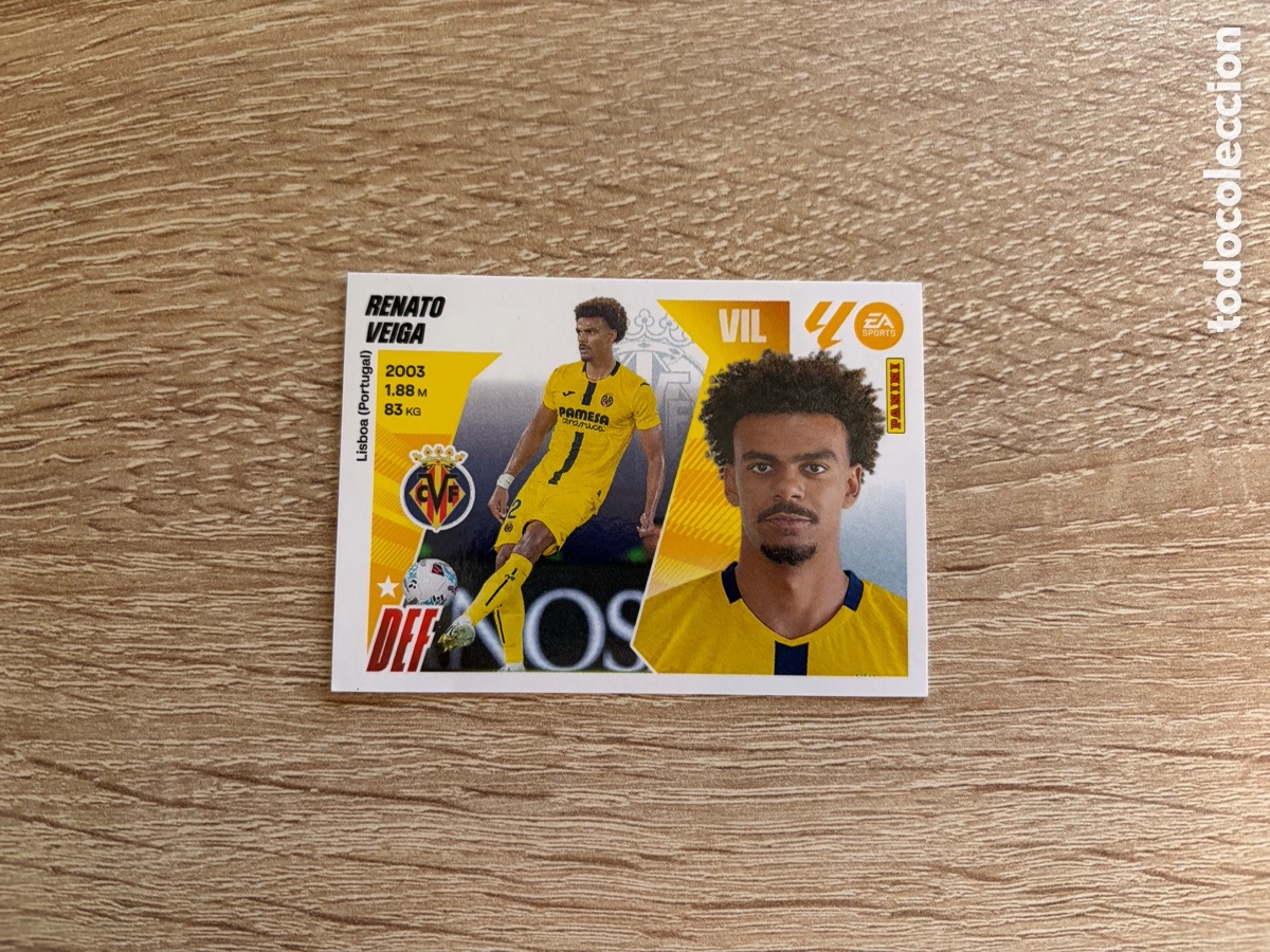 Figurine di Calcio: 45 RENATO VEIGA &Uacute;LTIMOS FICHAJES LIGA ESTE EDICIONES ESTE 2025 2026 25 26 VILLARREAL
