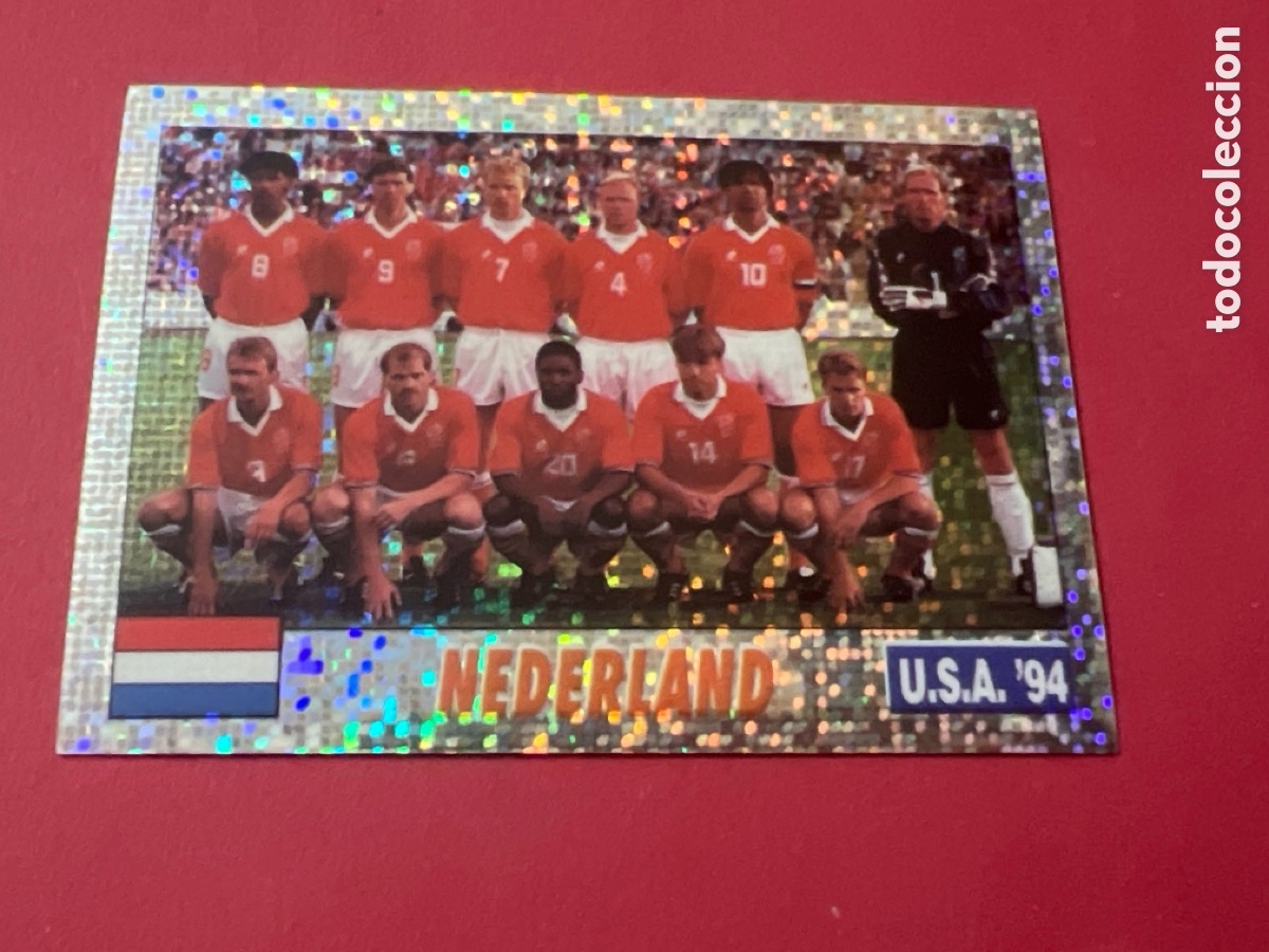 Football Stickers: C5803. 320 SERVICE LINE MUNDIAL USA 94 TEAM PLANTILLA NEDERLAND HOLANDA 1994 WORLD CUP SL ITALY