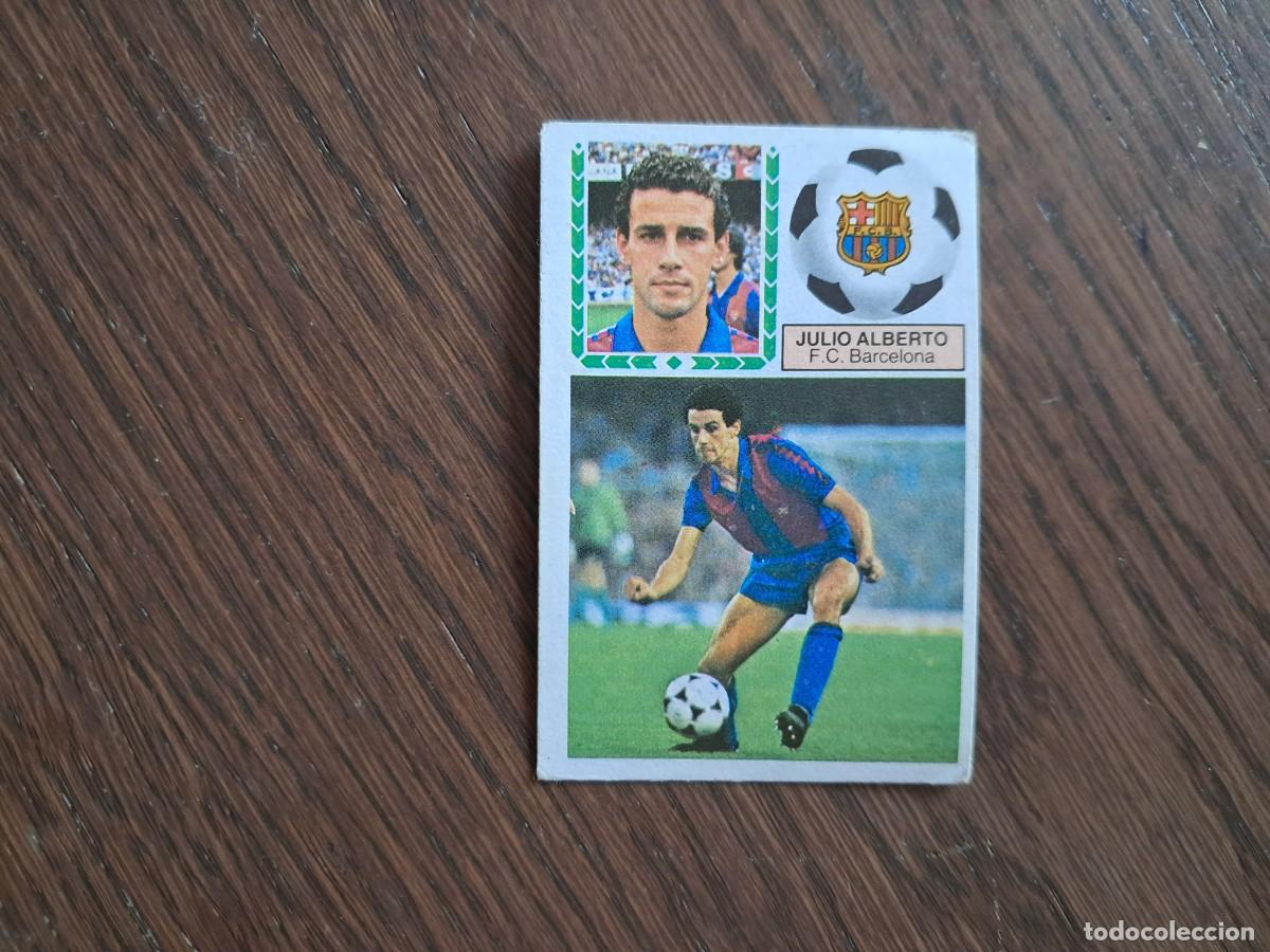 Football Stickers: cromo de futbol, edic. Este 83-84, Julio Alberto, F.C.Barcelona. sin pegar.