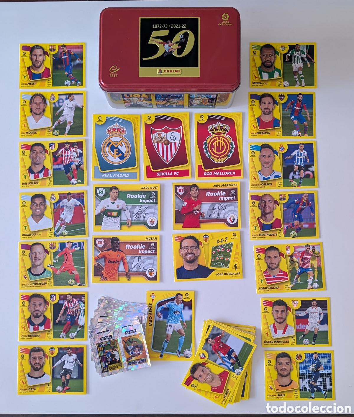 Football Stickers: Panini Liga Este 2021-22 &ndash; Tin Box 50 Aniversario + 75 cromos