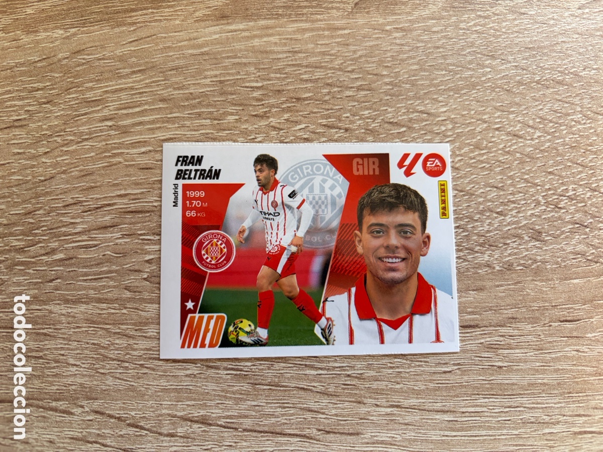 Cromos de f&uacute;tbol: 20 FRAN BELTR&Aacute;N MERCADO DE INVIERNO ACTUALIZACI&Oacute;N LIGA ESTE EDICIONES ESTE 2025 2026 25 26 GIRONA
