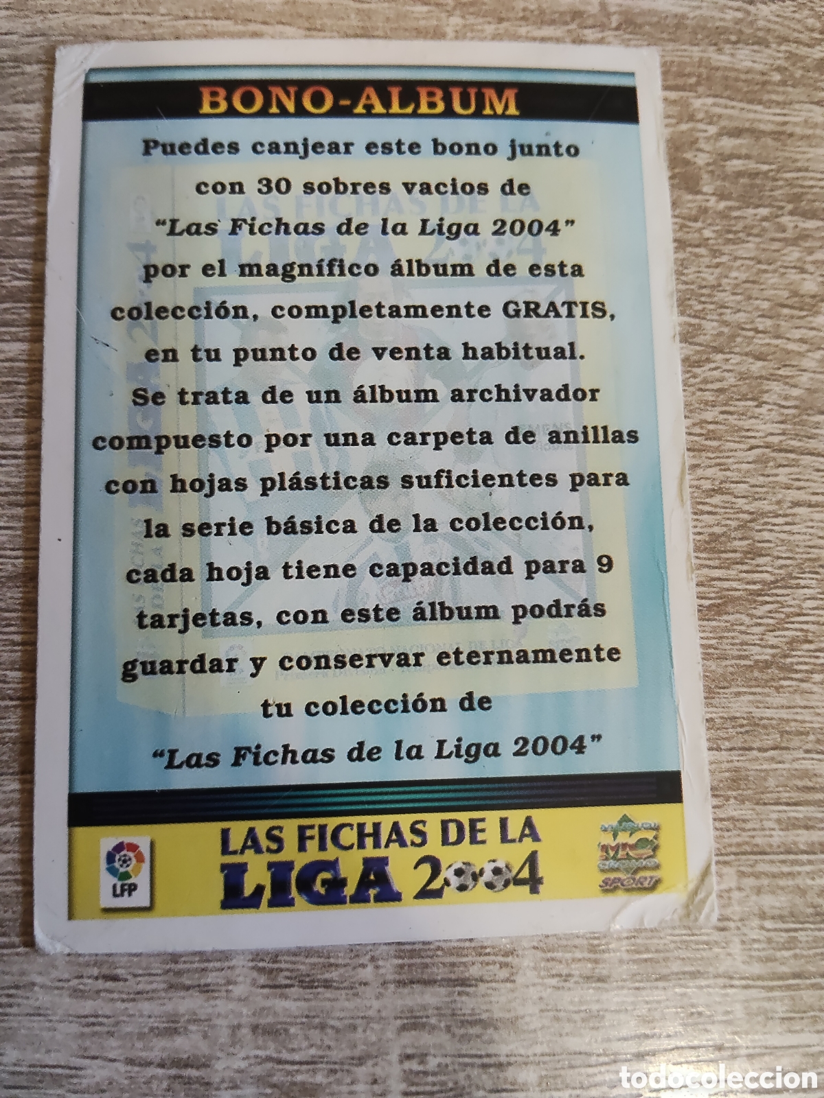 Cromos de f&uacute;tbol: Mundicromo las fichas de la liga 2004 Bono album