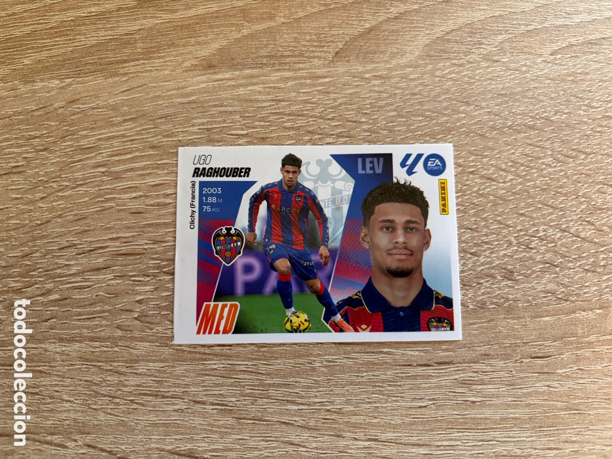 Cromos de f&uacute;tbol: 22 RAGHOUBER MERCADO DE INVIERNO ACTUALIZACI&Oacute;N LIGA ESTE EDICIONES ESTE 2025 2026 25 26 LEVANTE