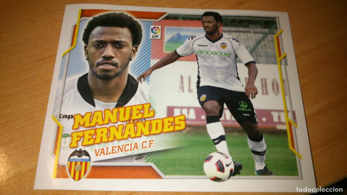 Fu&szlig;ball-Sticker: EDICIONES ESTE 2010 2011 10 11 COLOCA N&ordm; 10 B 10B MANUEL FERNANDES VALENCIA NUEVO NUNCA PEGADO