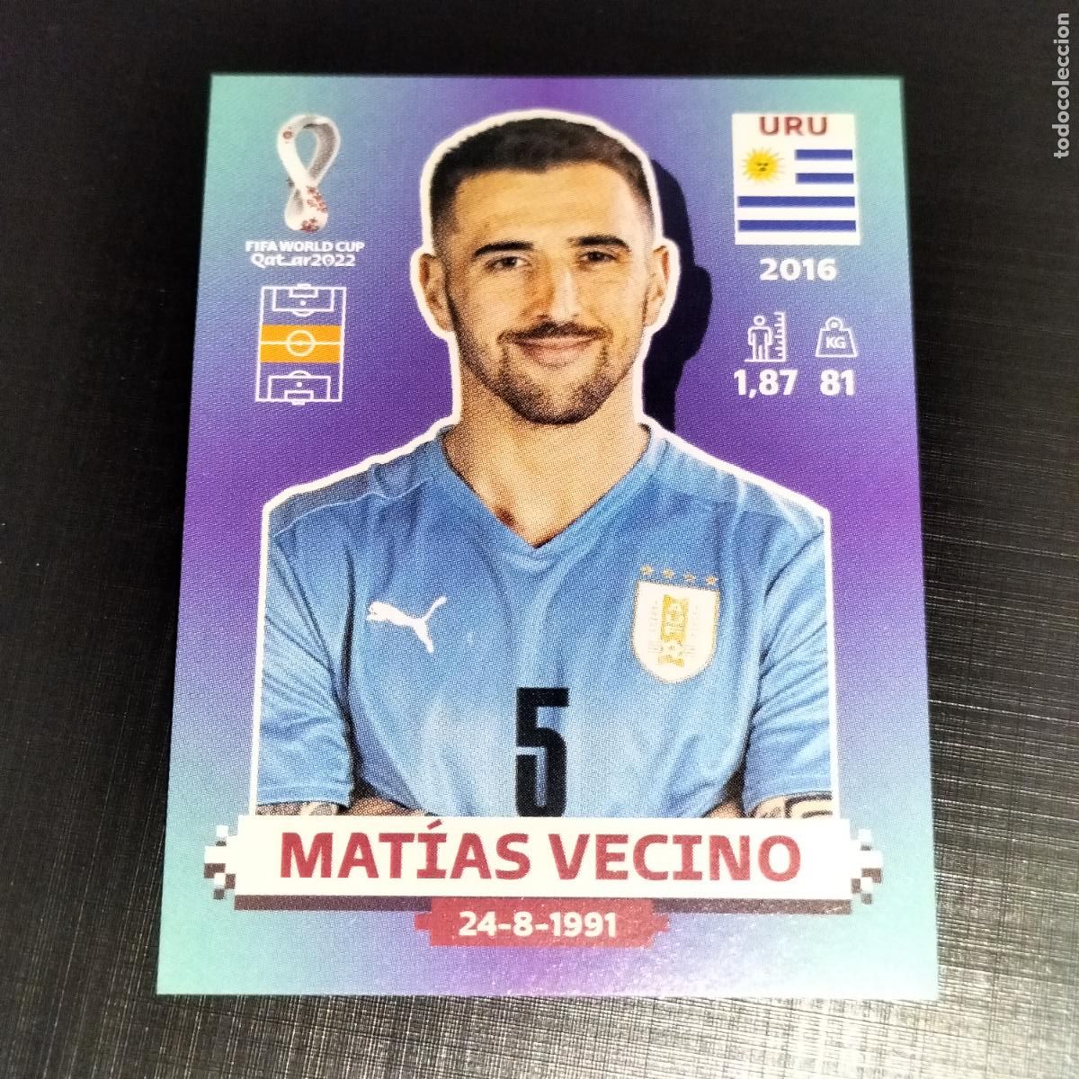 Cromos de f&uacute;tbol: URU 16 MATIAS VECINO URUGUAY CROMOS STICKER MUNDIAL QTAR 22 2022 FIFA WORLD CUP PANINI