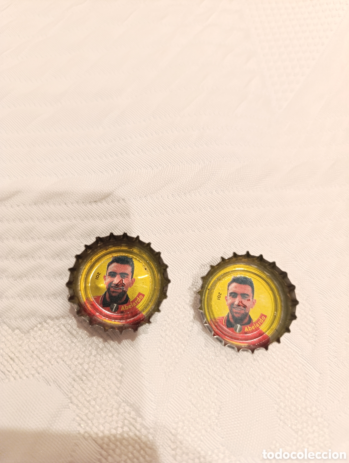 Cromos de f&uacute;tbol: Chapa Coca Cola Selecci&oacute;n Espa&ntilde;ola de Futbol n 7 Abelardo