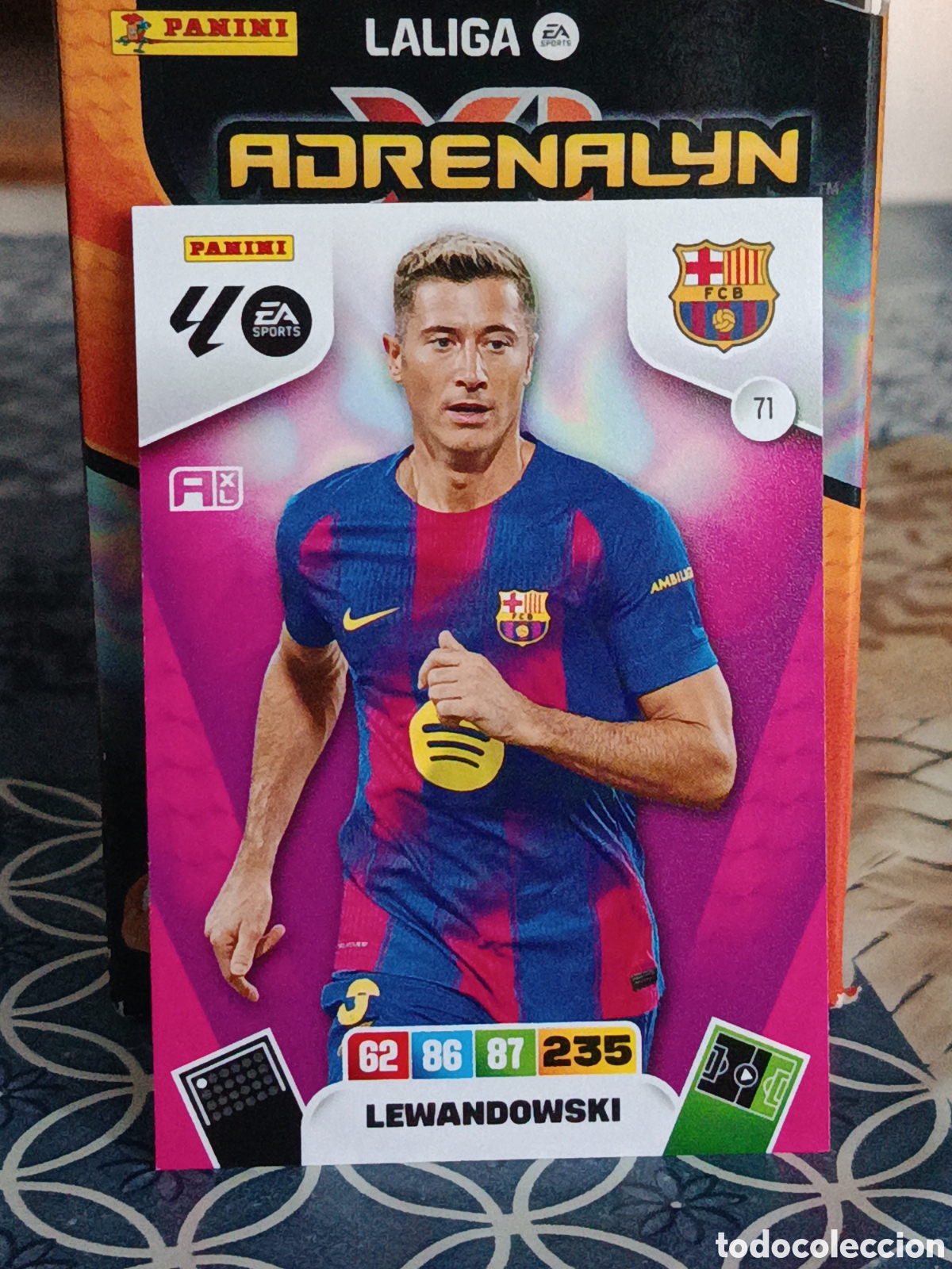 Cromos de f&uacute;tbol: LEWANDOWSKI FC BARCELONA BAR&Ccedil;A N&ordm; 71 LIGA ADRENALYN 25 26 2025 2026 PANINI