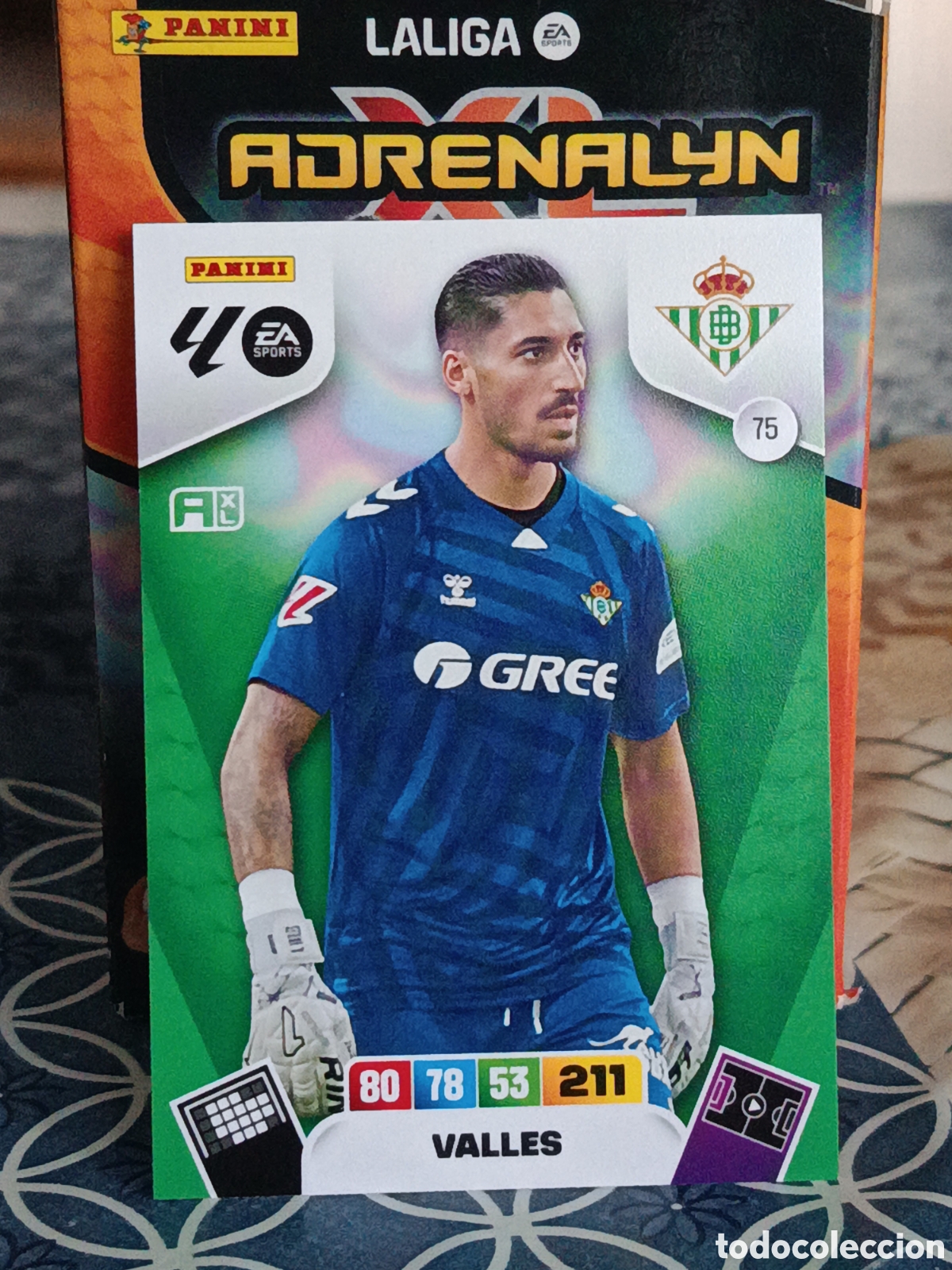 Fu&szlig;ball-Sticker: VALLES BETIS FC N&ordm; 75 LIGA ADRENALYN 25 26 2025 2026 PANINI