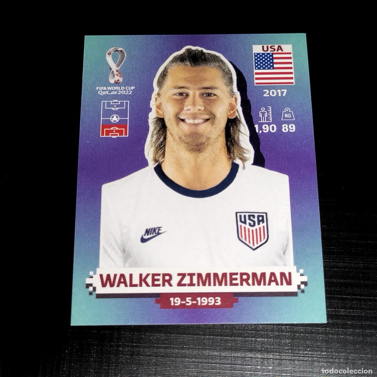 Fu&szlig;ball-Sticker: USA 10 WALKER ZIMMERMAN ESTADOS UNIDOS CROMOS STICKER MUNDIAL QTAR 22 2022 FIFA WORLD CUP PANINI
