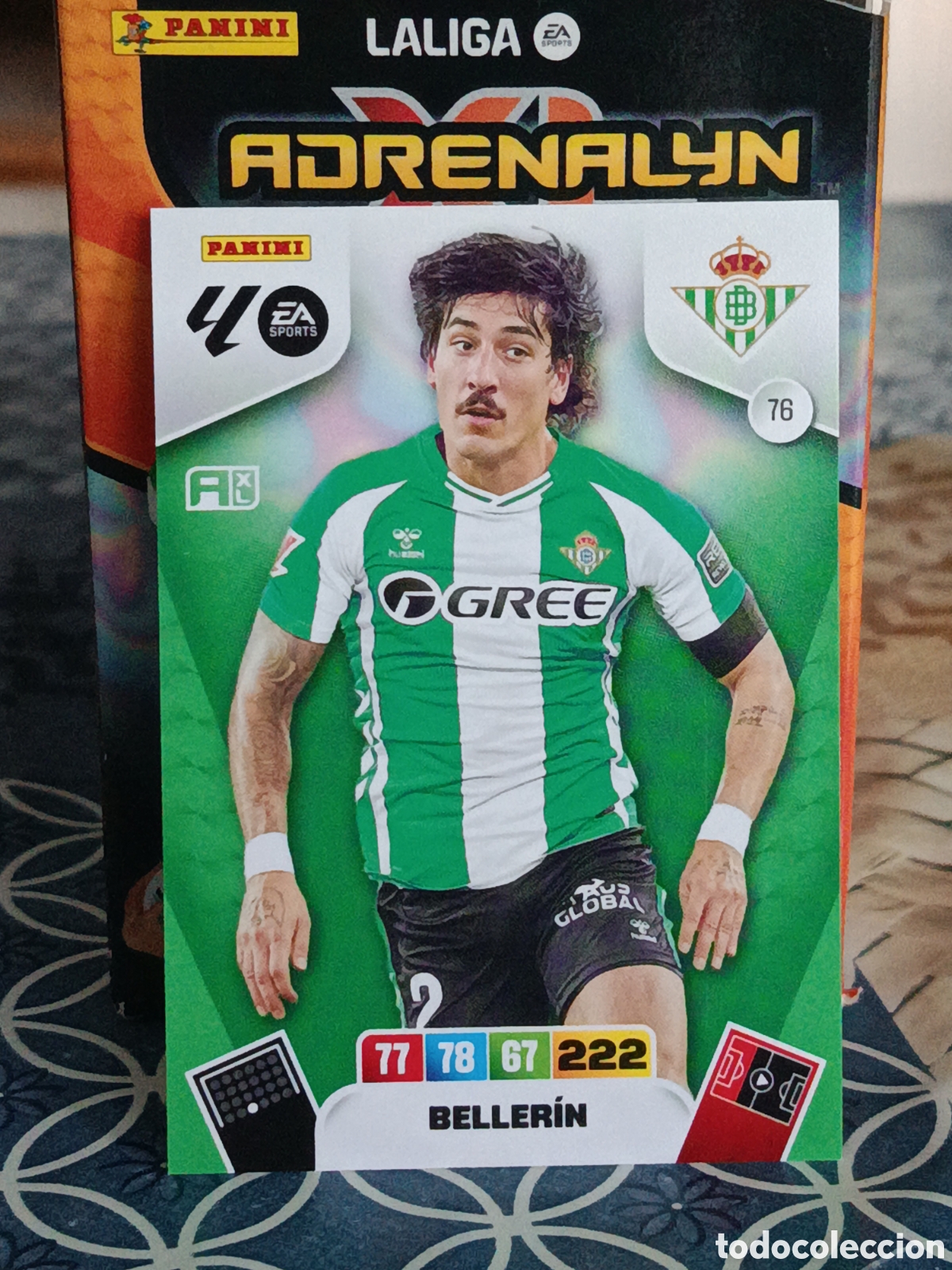 Fu&szlig;ball-Sticker: BELLERIN BETIS FC N&ordm; 76 LIGA ADRENALYN 25 26 2025 2026 PANINI