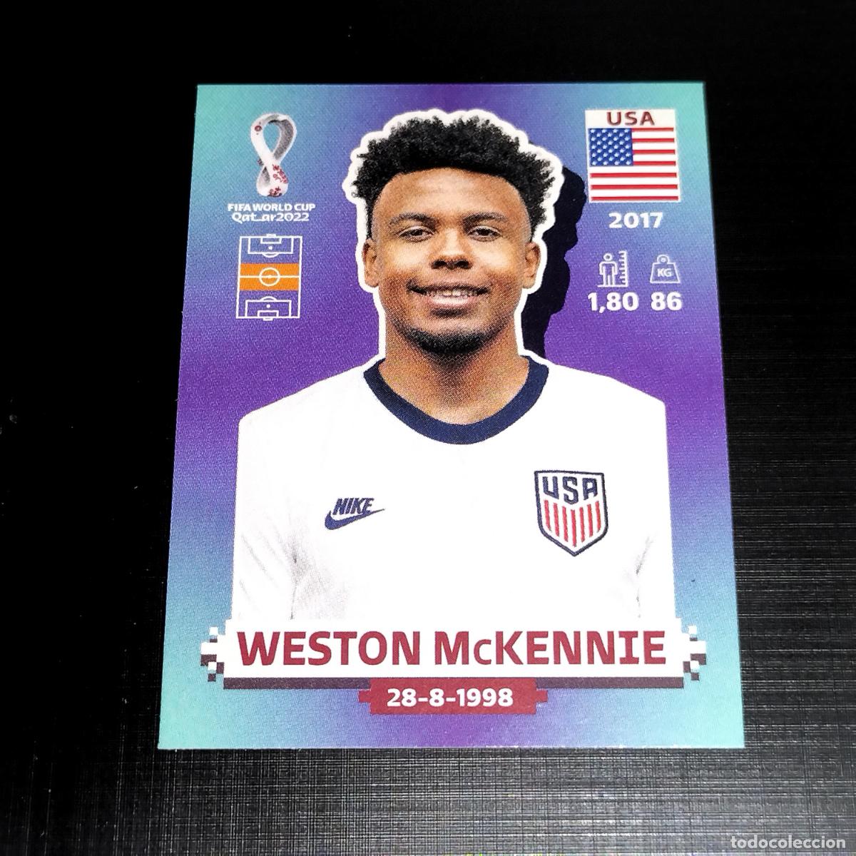 Fu&szlig;ball-Sticker: USA 14 WESTON MCKENNIE ESTADOS UNIDOS CROMOS STICKER MUNDIAL QTAR 22 2022 FIFA WORLD CUP PANINI