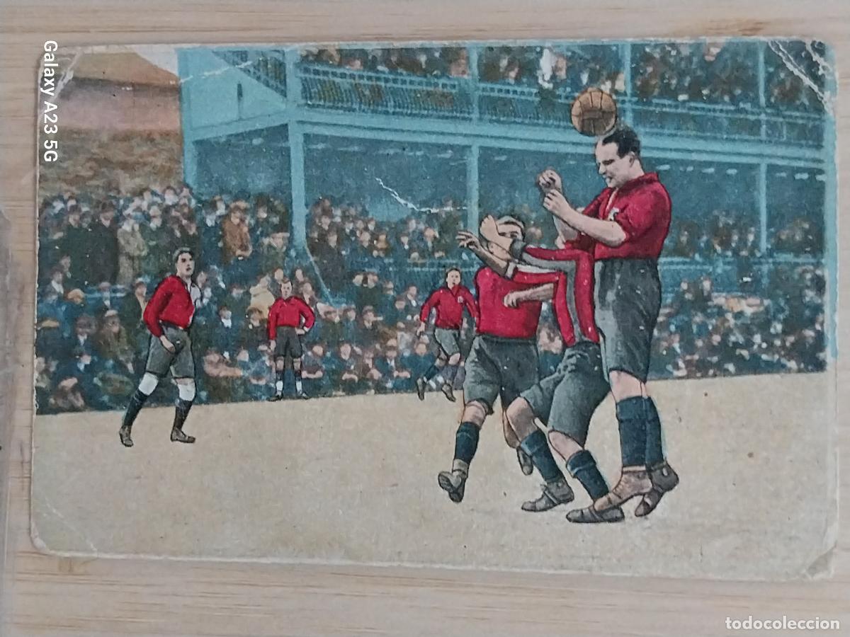 Football Stickers: SAMITIER FC BARCELONA VS SERVETTE SUIZA CROMO A&Ntilde;OS 1920 CHOCOLATE EDUARDO PI ORIGINAL 10.5X7 CM