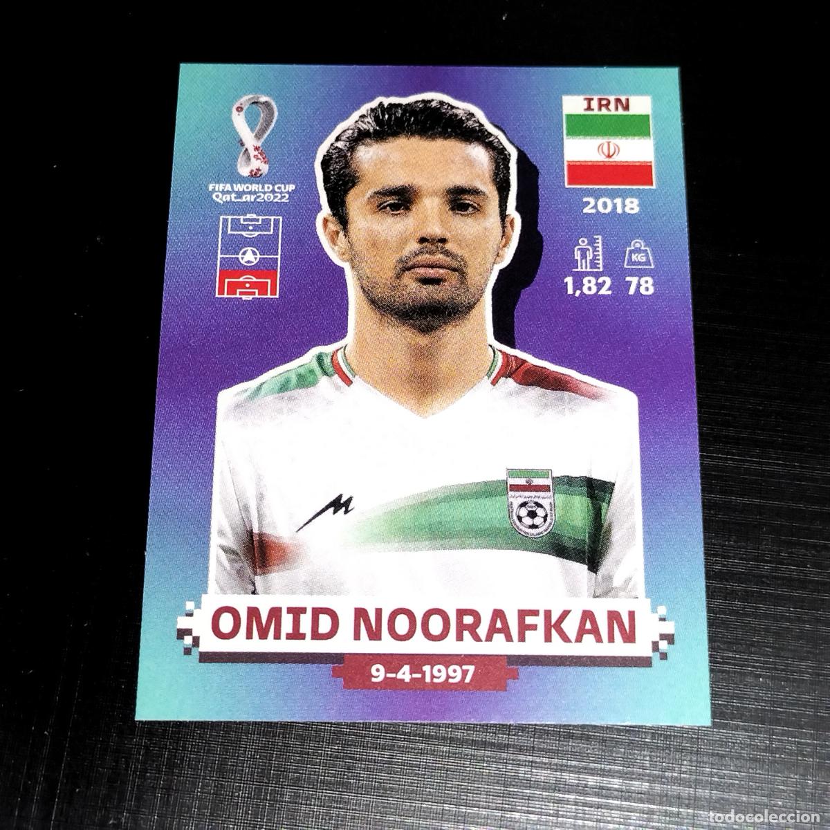 Cromos de f&uacute;tbol: IRN 11 OMID NOORAFKAN IR IRAN CROMOS STICKER MUNDIAL QTAR 22 2022 FIFA WORLD CUP PANINI