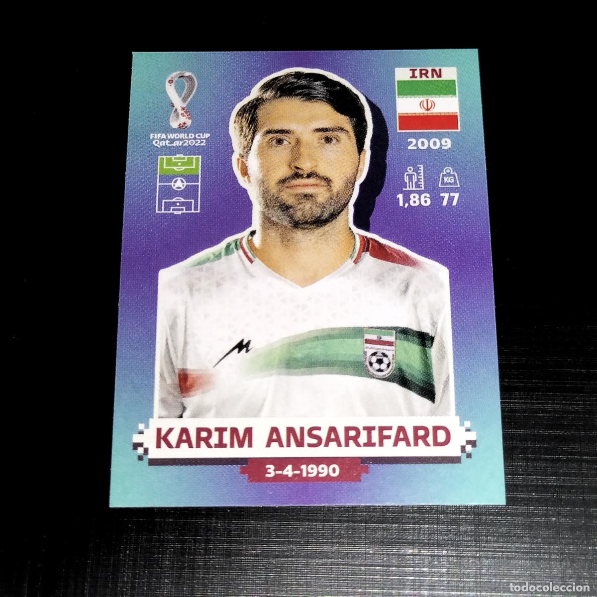 Cromos de f&uacute;tbol: IRN 17 KARIM ANSARIFARD IR IRAN CROMOS STICKER MUNDIAL QTAR 22 2022 FIFA WORLD CUP PANINI