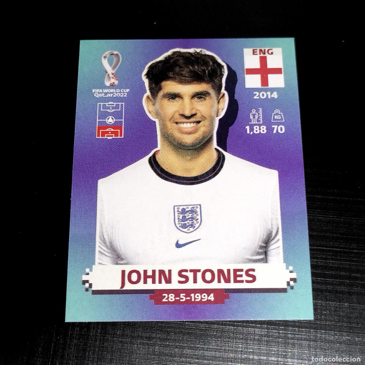 Cromos de f&uacute;tbol: ENG 9 JOHN STONES INGLATERRA CROMOS STICKER MUNDIAL QTAR 22 2022 FIFA WORLD CUP PANINI