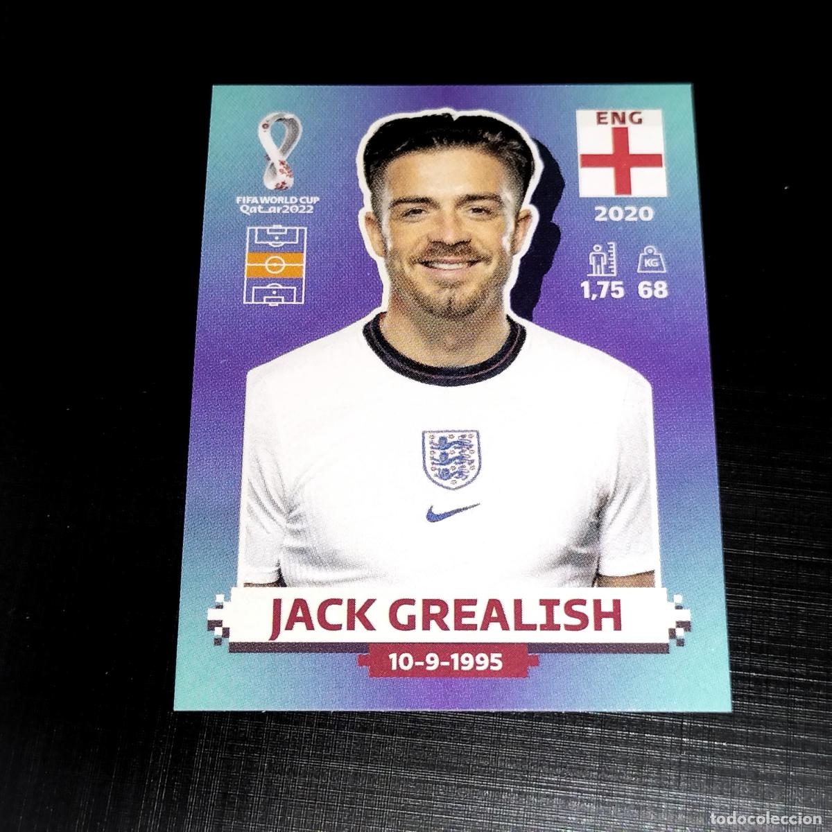 Fu&szlig;ball-Sticker: ENG 12 JACK GREALISH INGLATERRA CROMOS STICKER MUNDIAL QTAR 22 2022 FIFA WORLD CUP PANINI