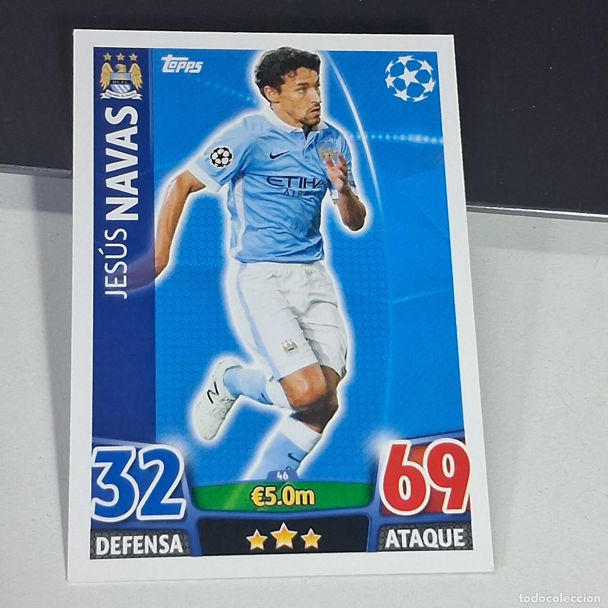 Cromos de f&uacute;tbol: D6 46 JESUS NAVAS MANCHESTER CITY CROMOS CARDS UEFA CHAMPIONS LEAGUE TOPPS ATTAX 15 16 2015 2016