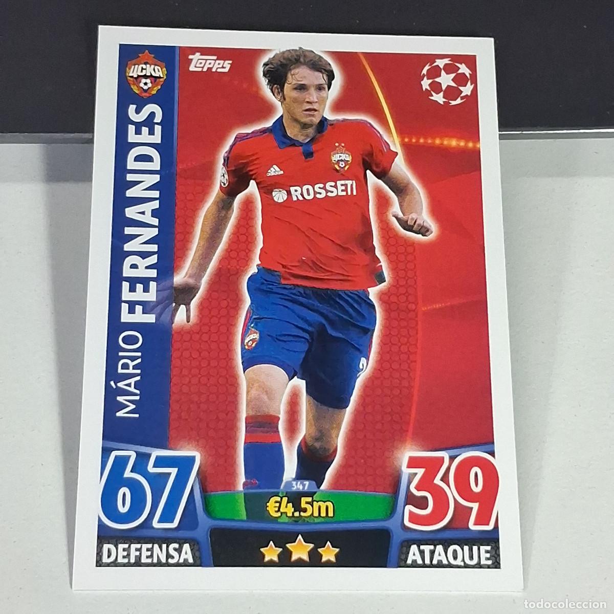 Cromos de f&uacute;tbol: D6 347 MARIO FERNANDES CSKA MOSKU CARDS UEFA CHAMPIONS LEAGUE TOPPS ATTAX 15 16 2015 2016