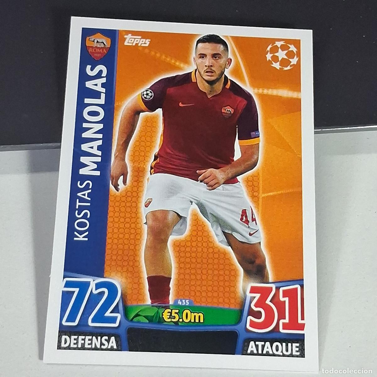 Cromos de f&uacute;tbol: D6 435 KOSTAS MANOLAS ROMA CARDS UEFA CHAMPIONS LEAGUE TOPPS ATTAX 15 16 2015 2016