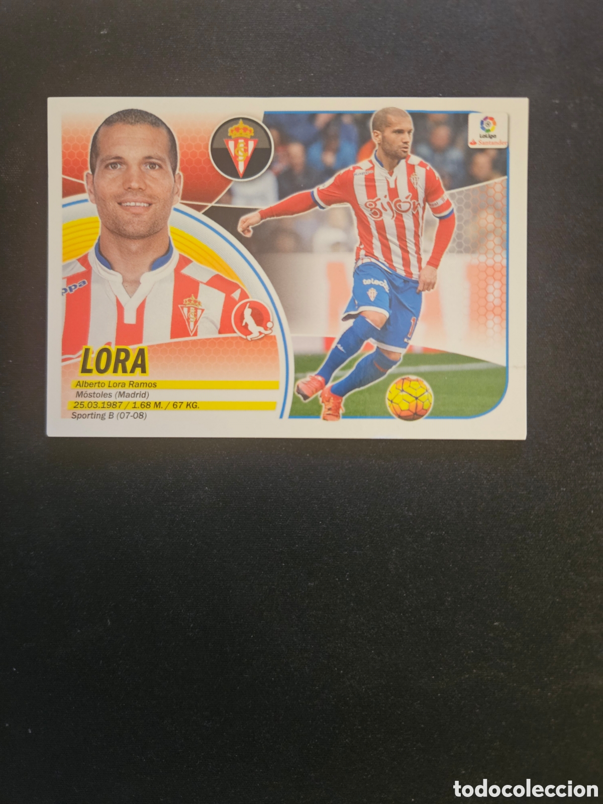 Cromos de f&uacute;tbol: LORA N&ordm; 3 SPORTING GIJ&Oacute;N &ndash; LIGA ESTE 2016-17 PANINI 1/2
