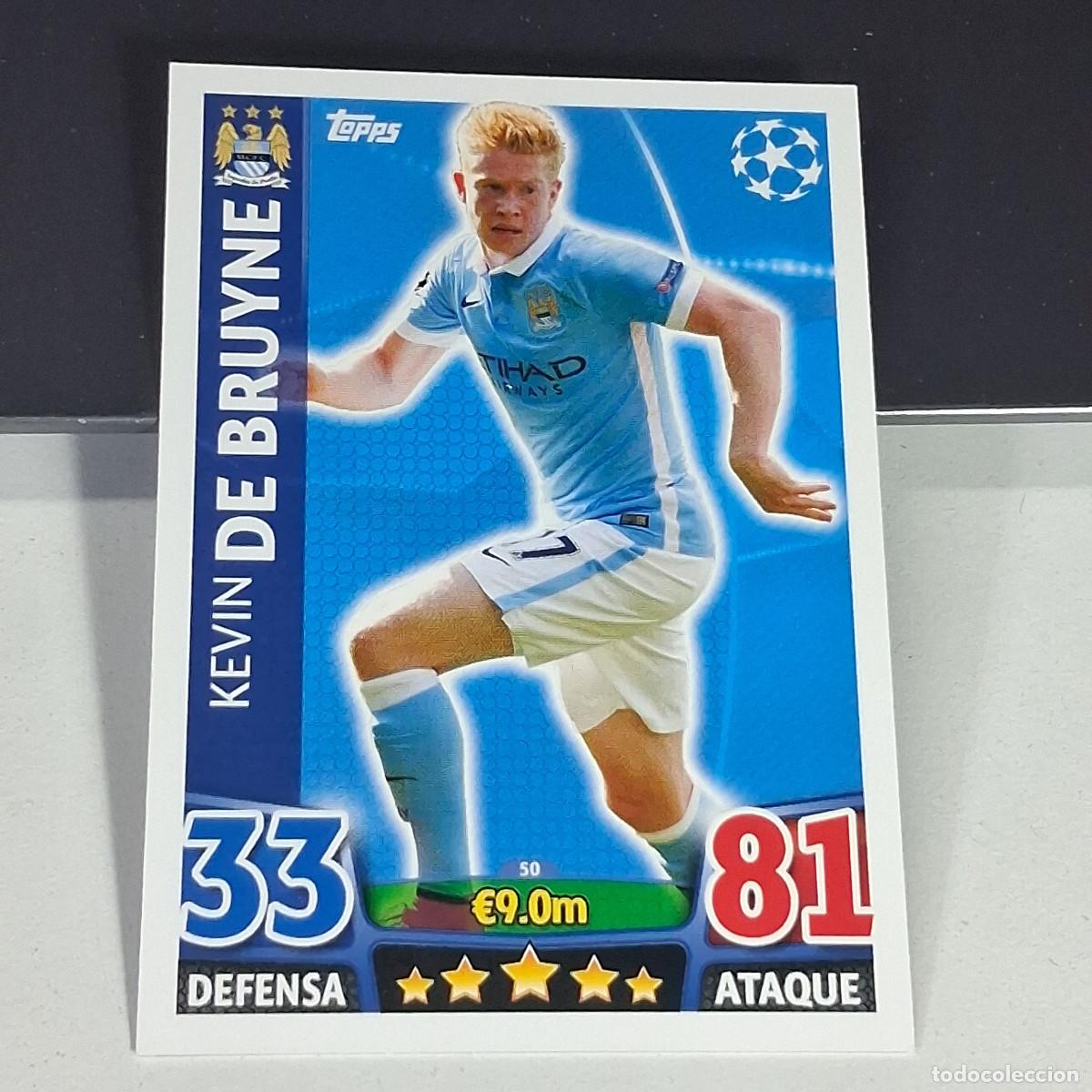 Cromos de f&uacute;tbol: D6 50 KEVIN DE BRUYNE MANCHESTER CITY CARDS UEFA CHAMPIONS LEAGUE TOPPS ATTAX 15 16 2015 2016