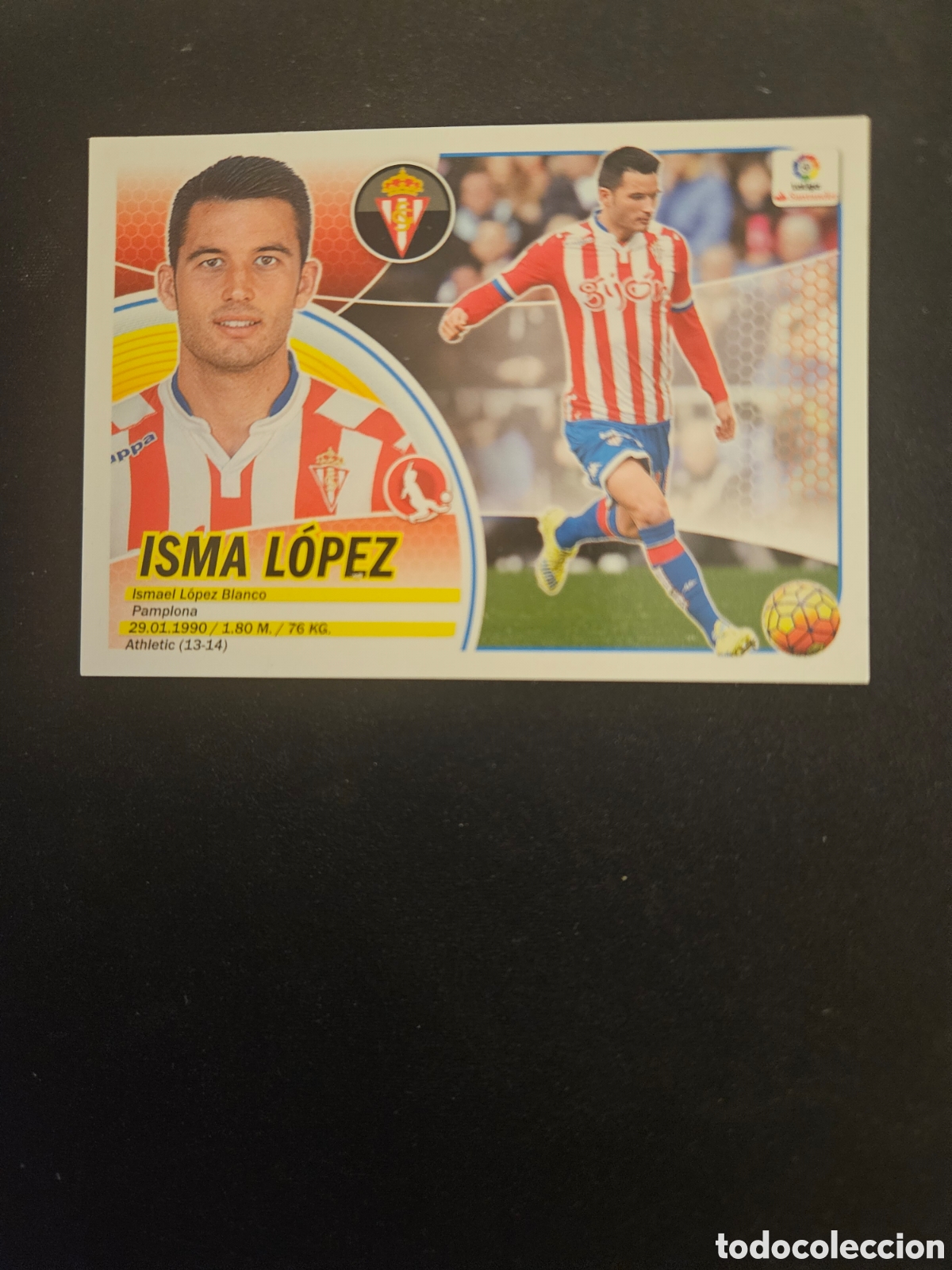 Cromos de f&uacute;tbol: ISMA L&Oacute;PEZ N&ordm; 8 SPORTING GIJ&Oacute;N &ndash; LIGA ESTE 2016-17 PANINI 1/2