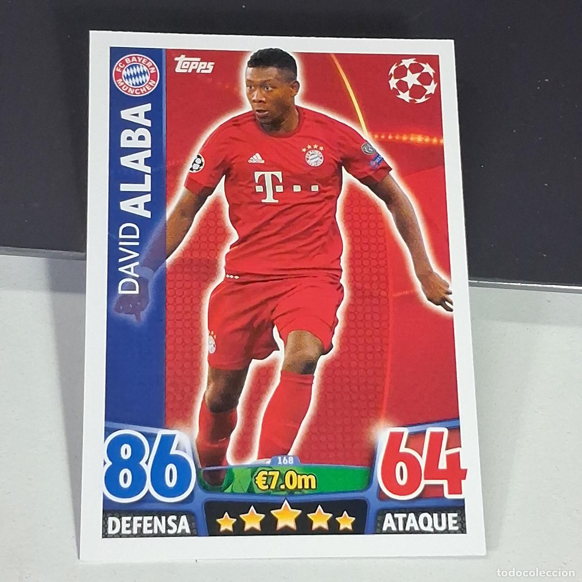 Cromos de f&uacute;tbol: D6 168 DAVID ALABA BAYERN MUNICH CARDS UEFA CHAMPIONS LEAGUE TOPPS ATTAX 15 16 2015 2016